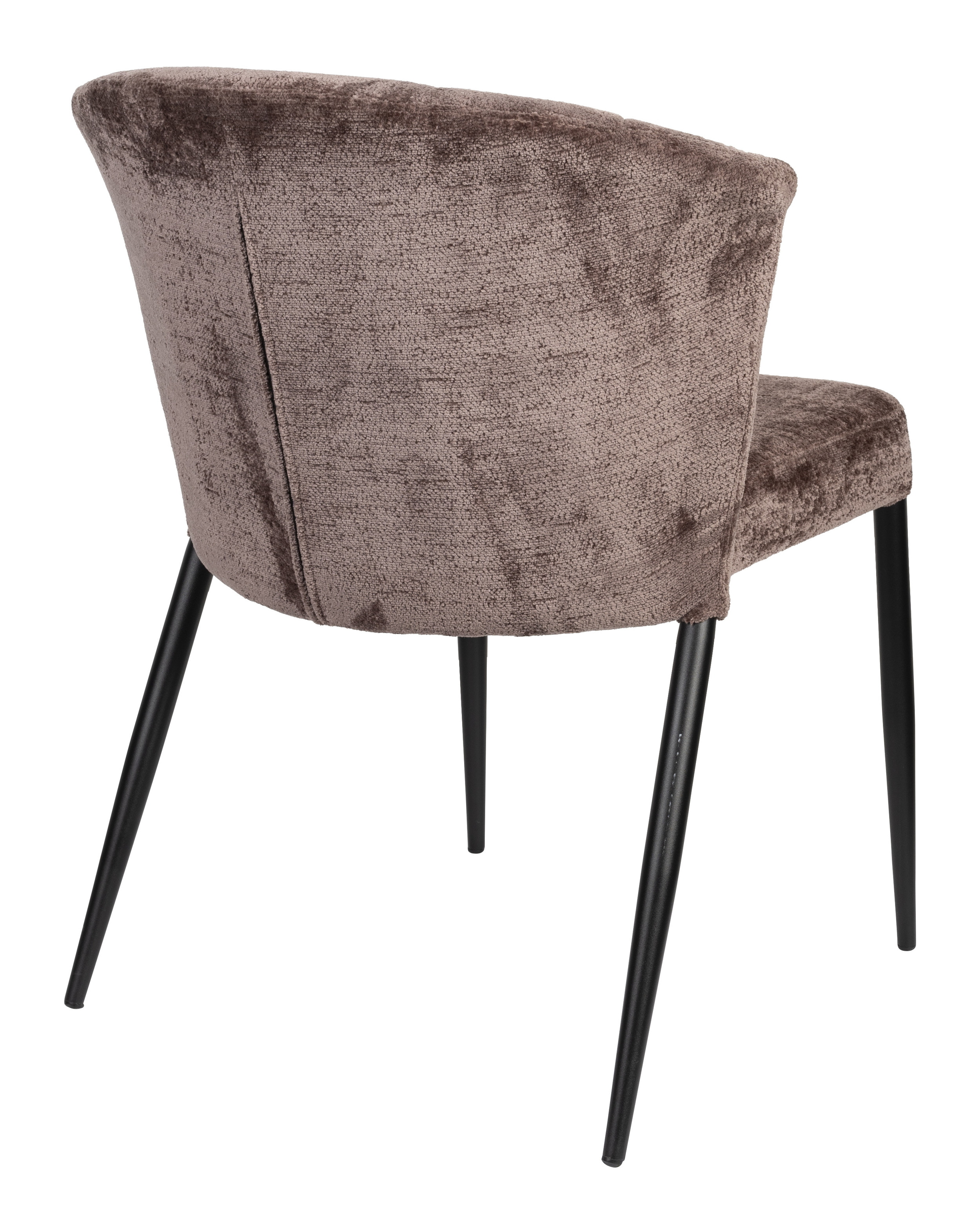 Dutchbone Eetkamerstoel 'Georgia' Chenille, kleur Paars