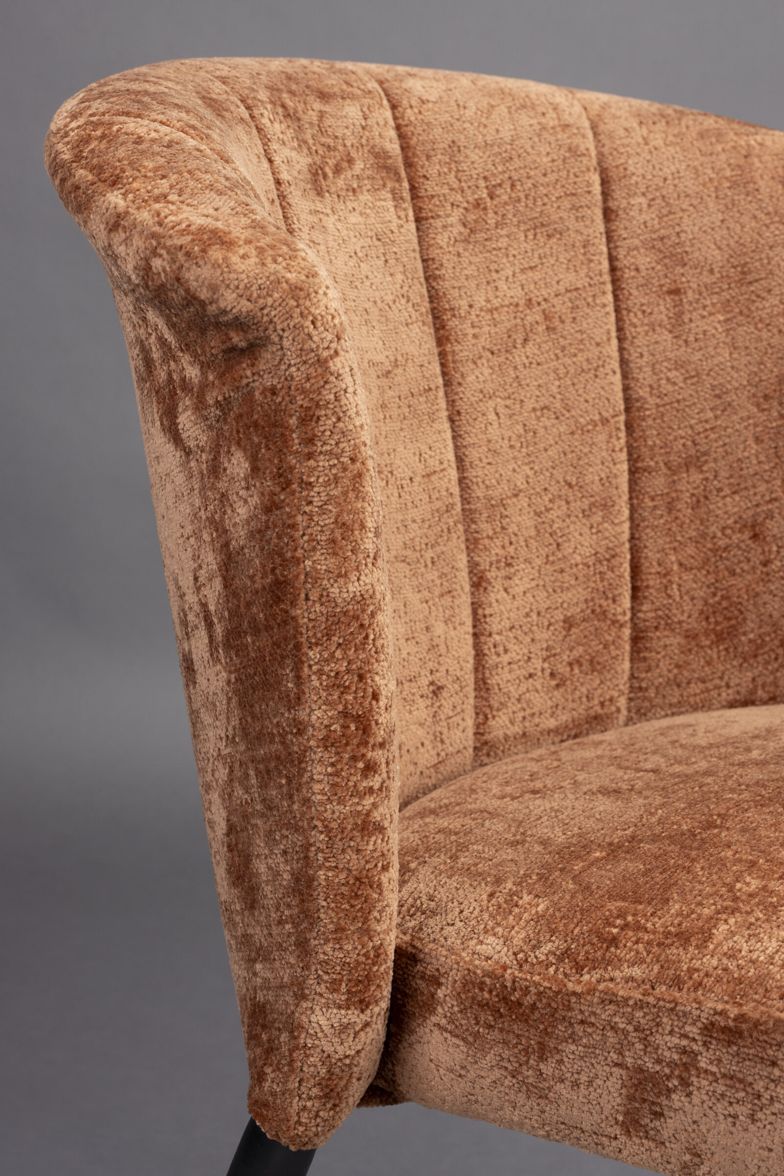 Dutchbone Eetkamerstoel 'Georgia' Chenille, kleur Terra