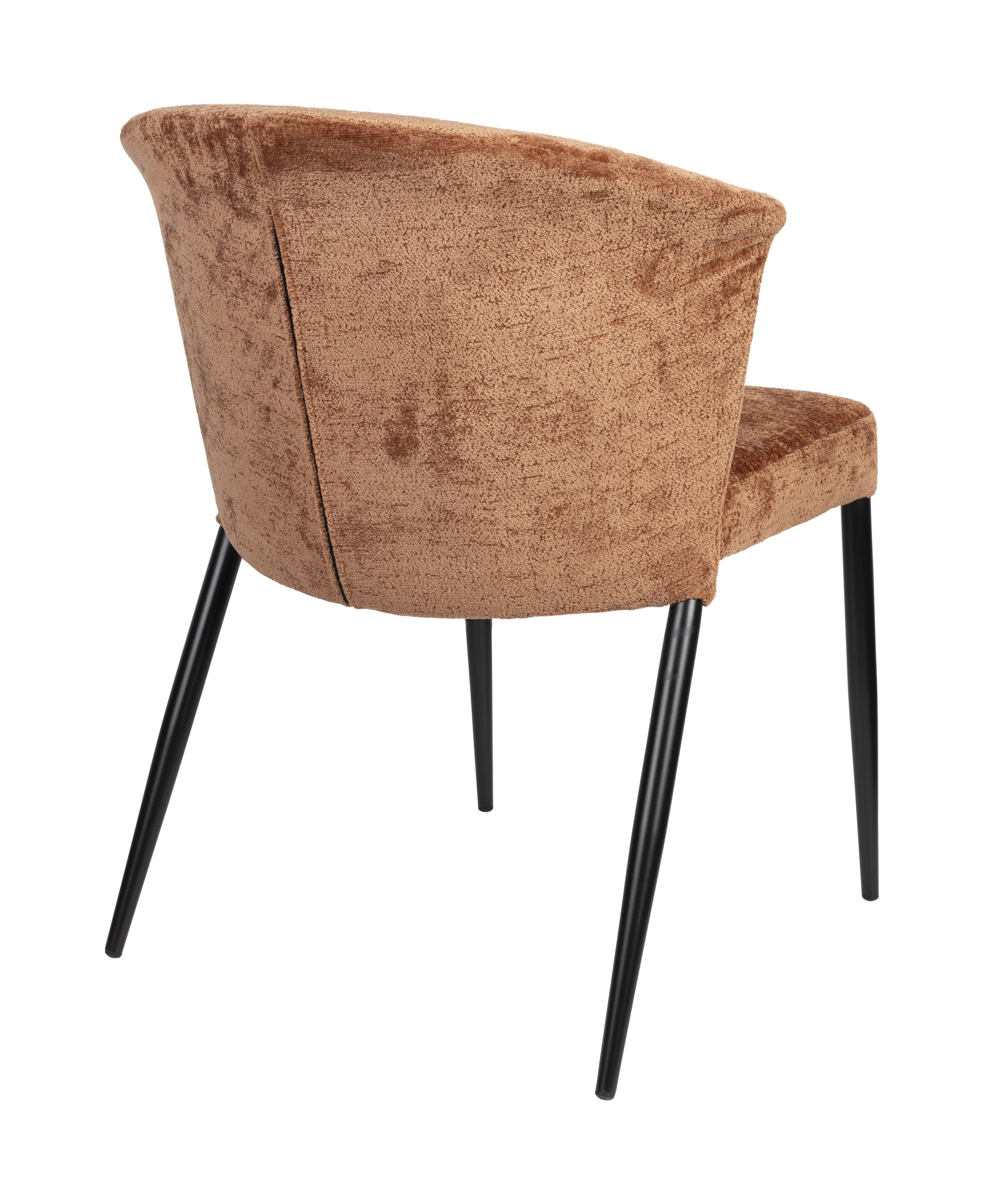 Dutchbone Eetkamerstoel 'Georgia' Chenille, kleur Terra