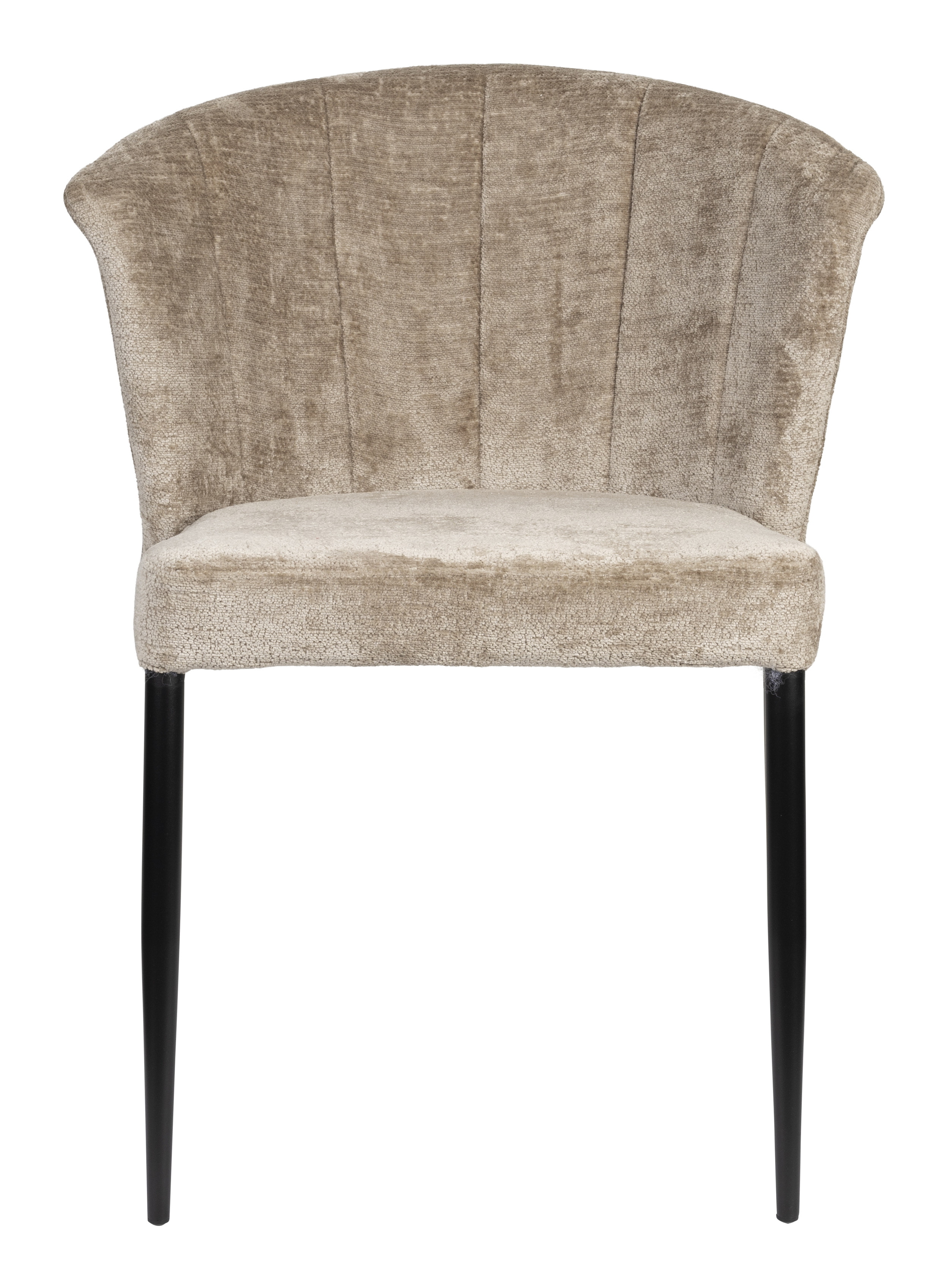 Dutchbone Eetkamerstoel 'Georgia' Chenille, kleur Beige