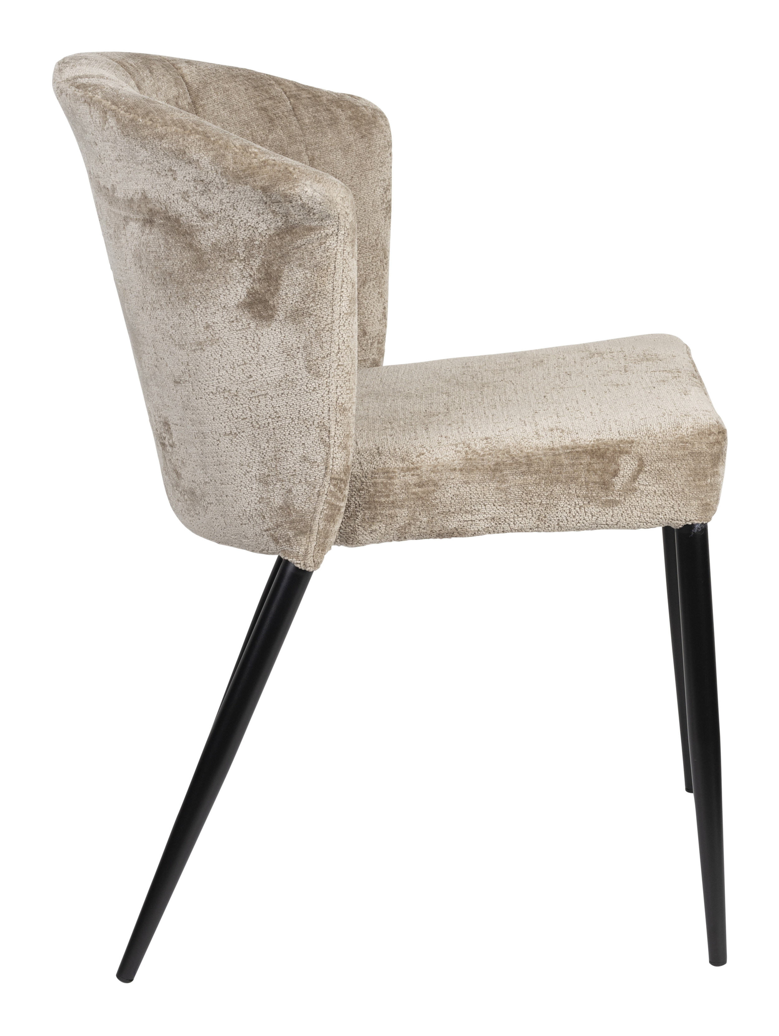 Dutchbone Eetkamerstoel 'Georgia' Chenille, kleur Beige