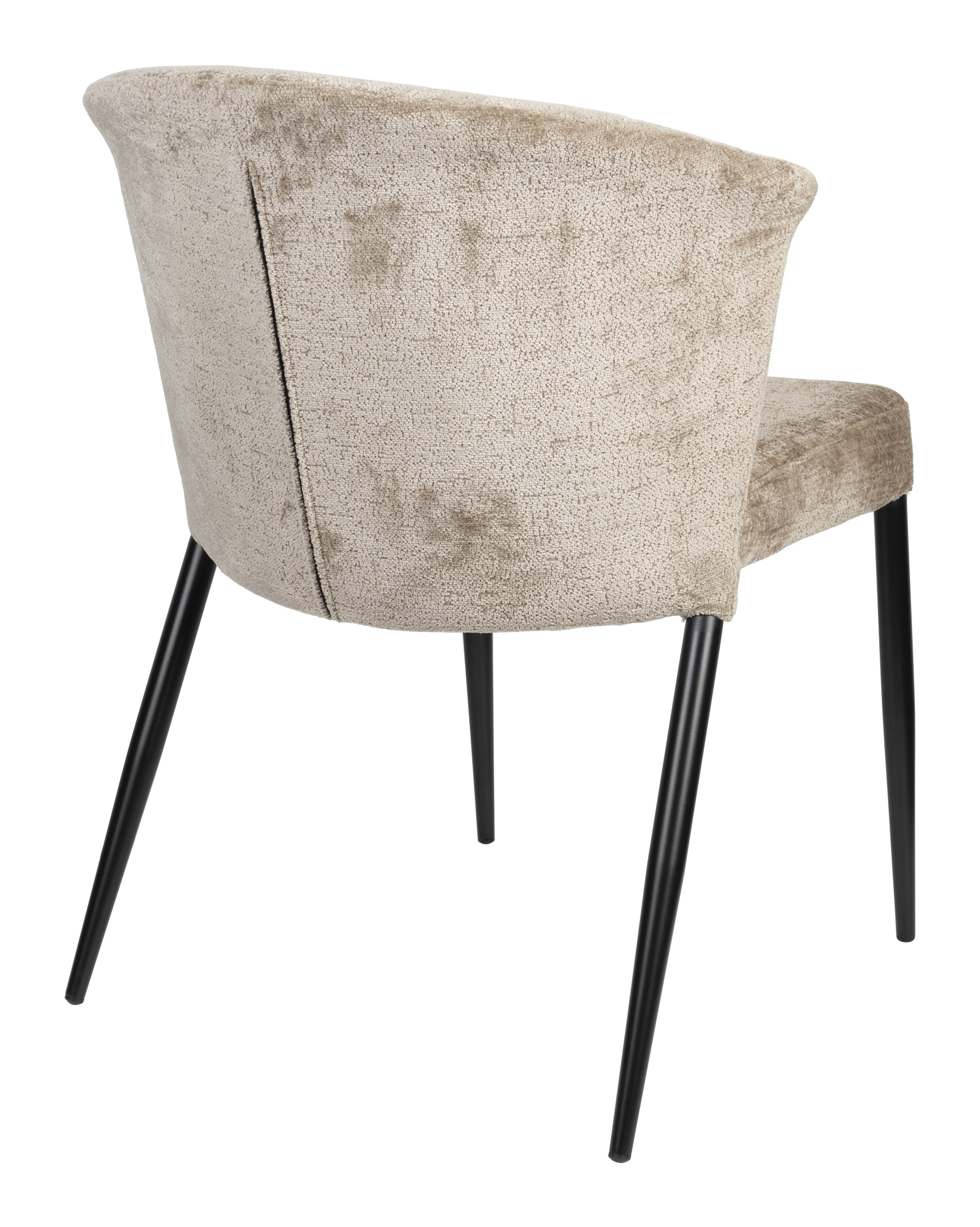 Dutchbone Eetkamerstoel 'Georgia' Chenille, kleur Beige