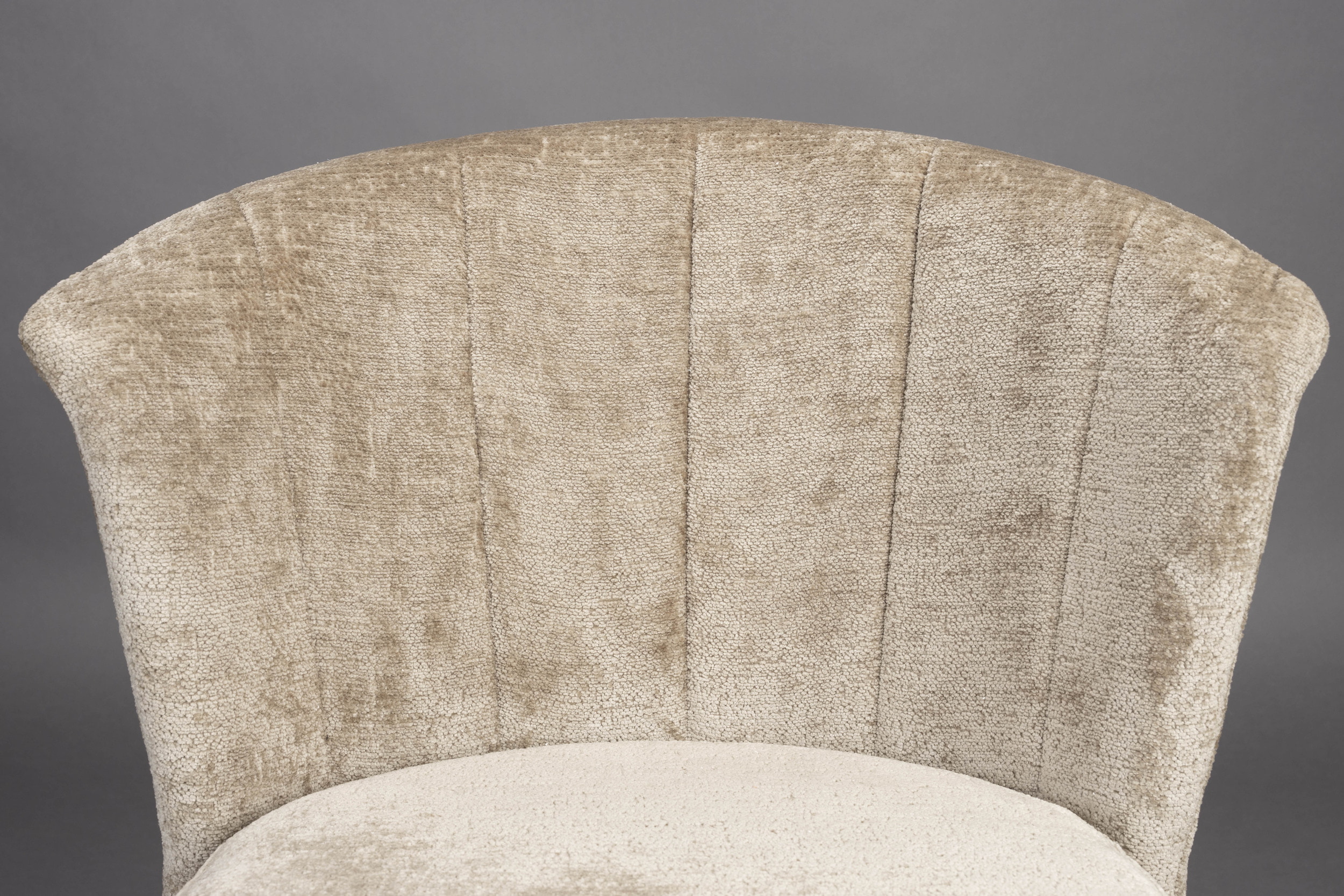 Dutchbone Eetkamerstoel 'Georgia' Chenille, kleur Beige