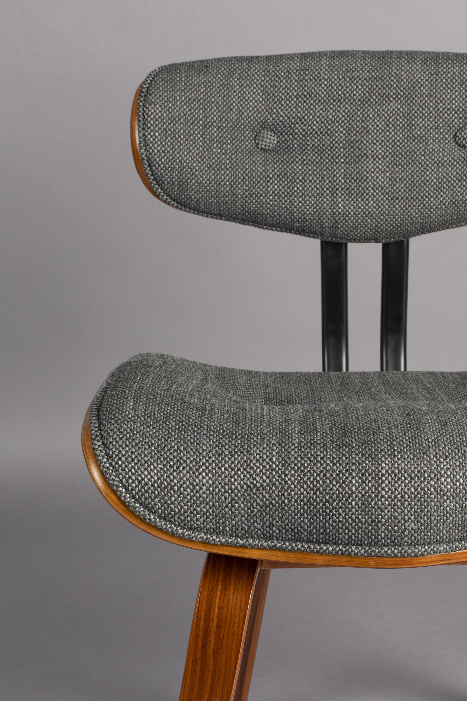 Dutchbone Eetkamerstoel 'Blackwood' kleur Grijs