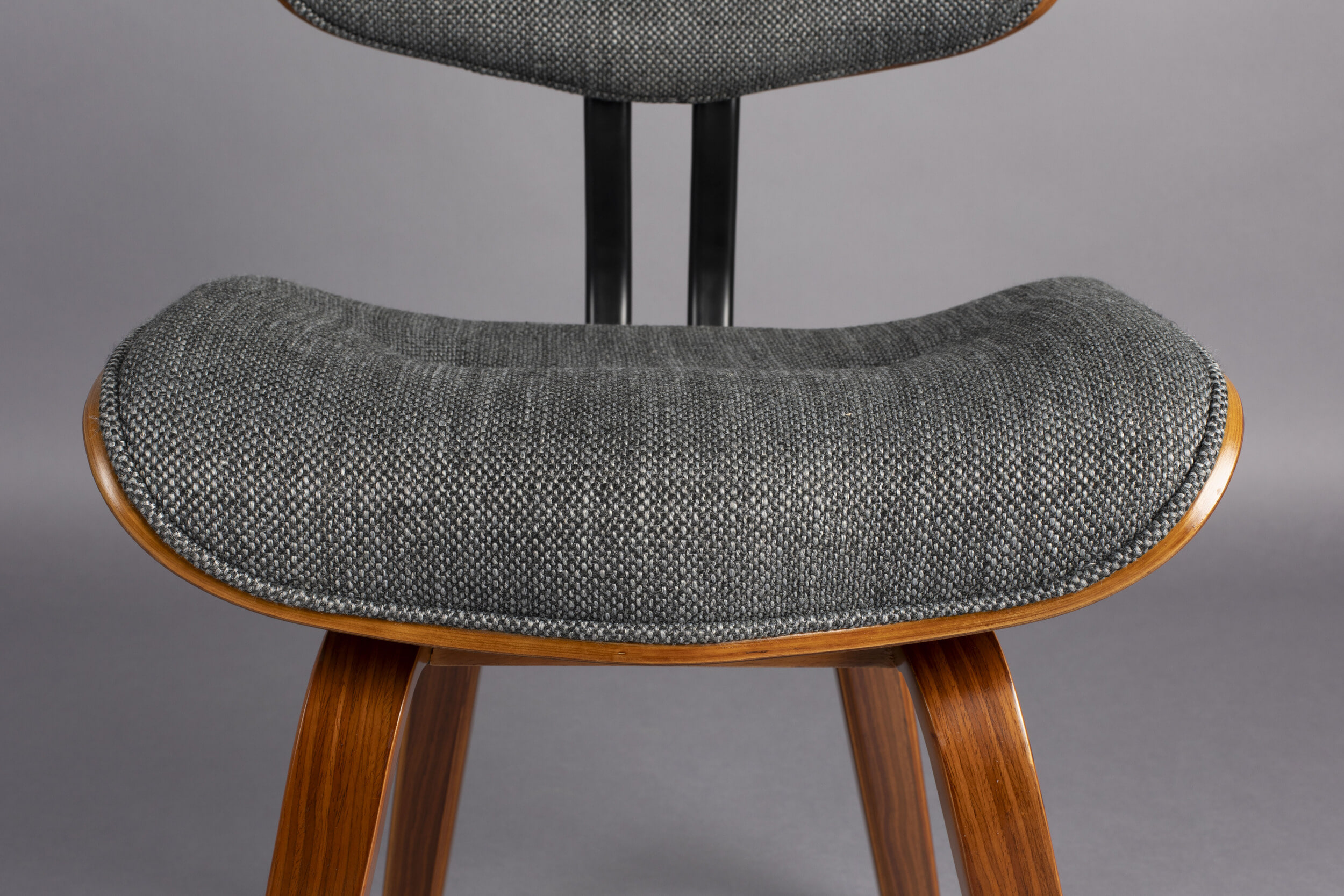 Dutchbone Eetkamerstoel 'Blackwood' kleur Grijs