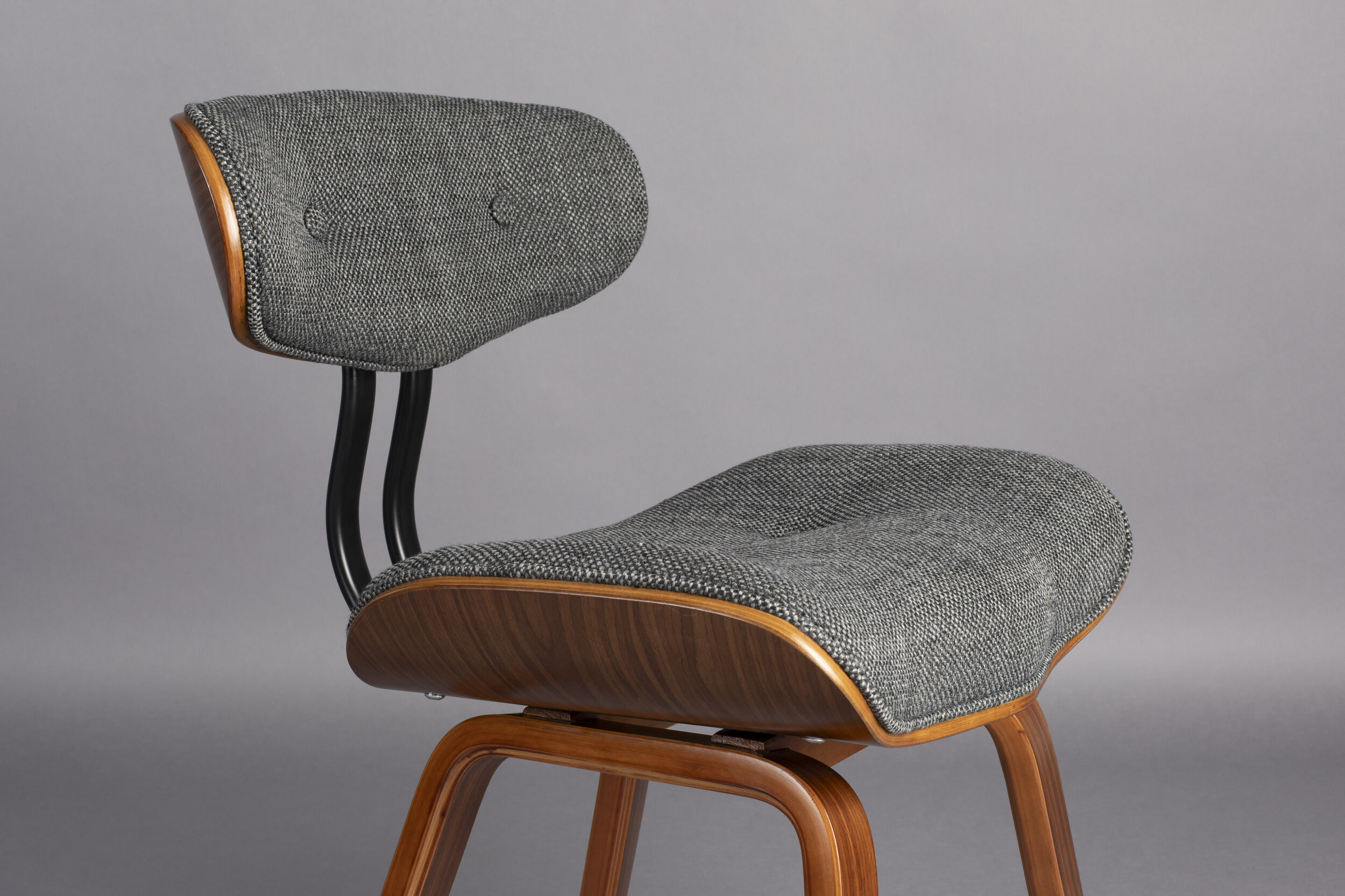 Dutchbone Eetkamerstoel 'Blackwood' kleur Grijs