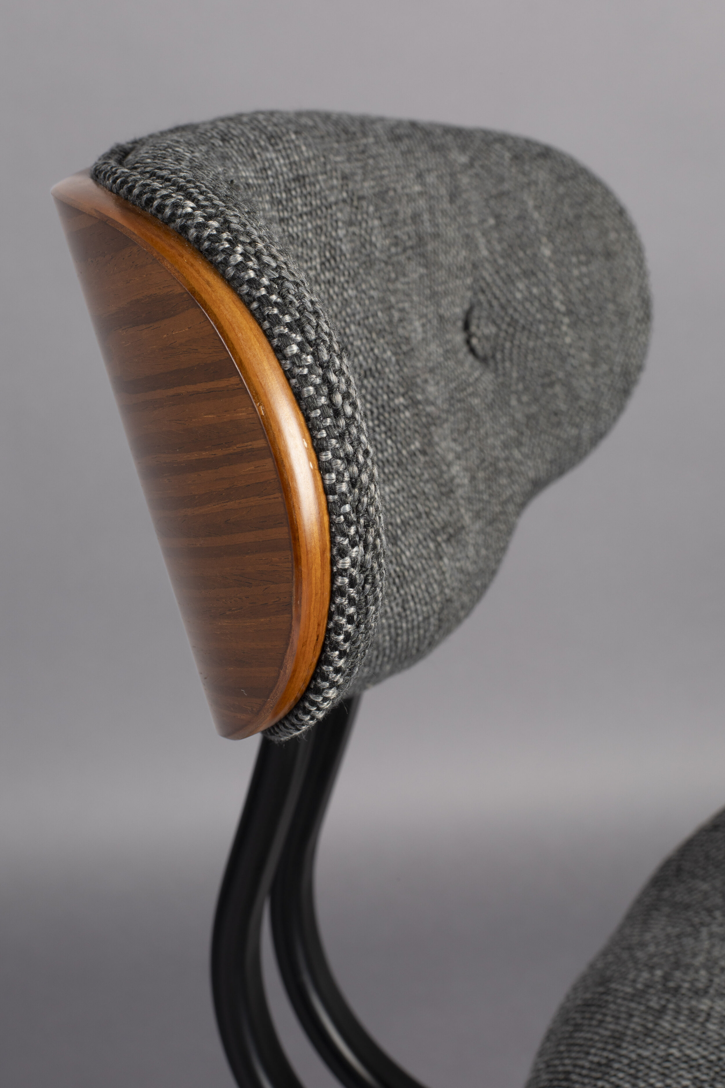 Dutchbone Eetkamerstoel 'Blackwood' kleur Grijs