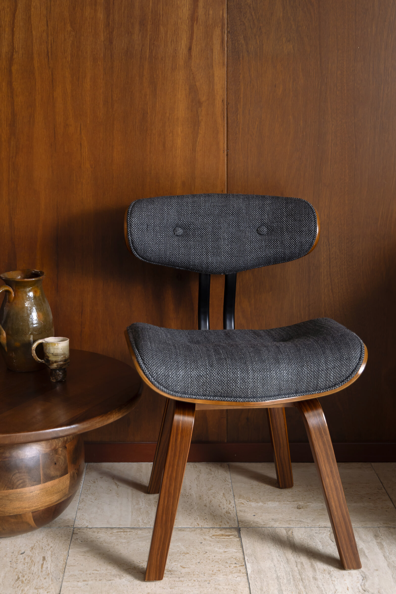 Dutchbone Eetkamerstoel 'Blackwood' kleur Grijs