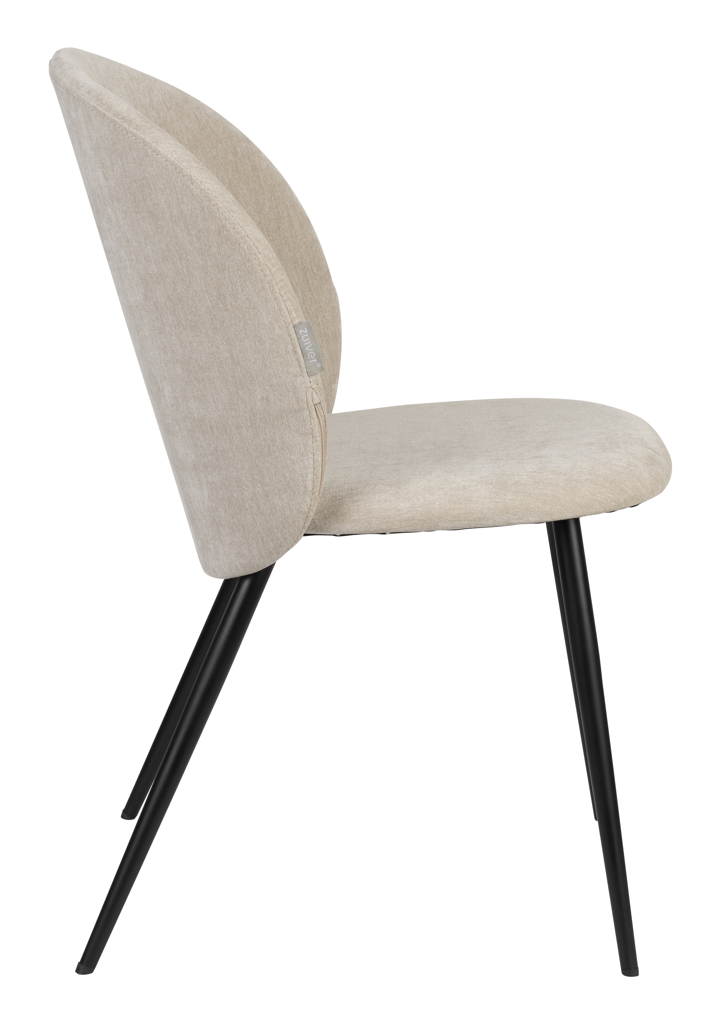 Zuiver Eetkamerstoel 'Cozy' Velvet, kleur Beige