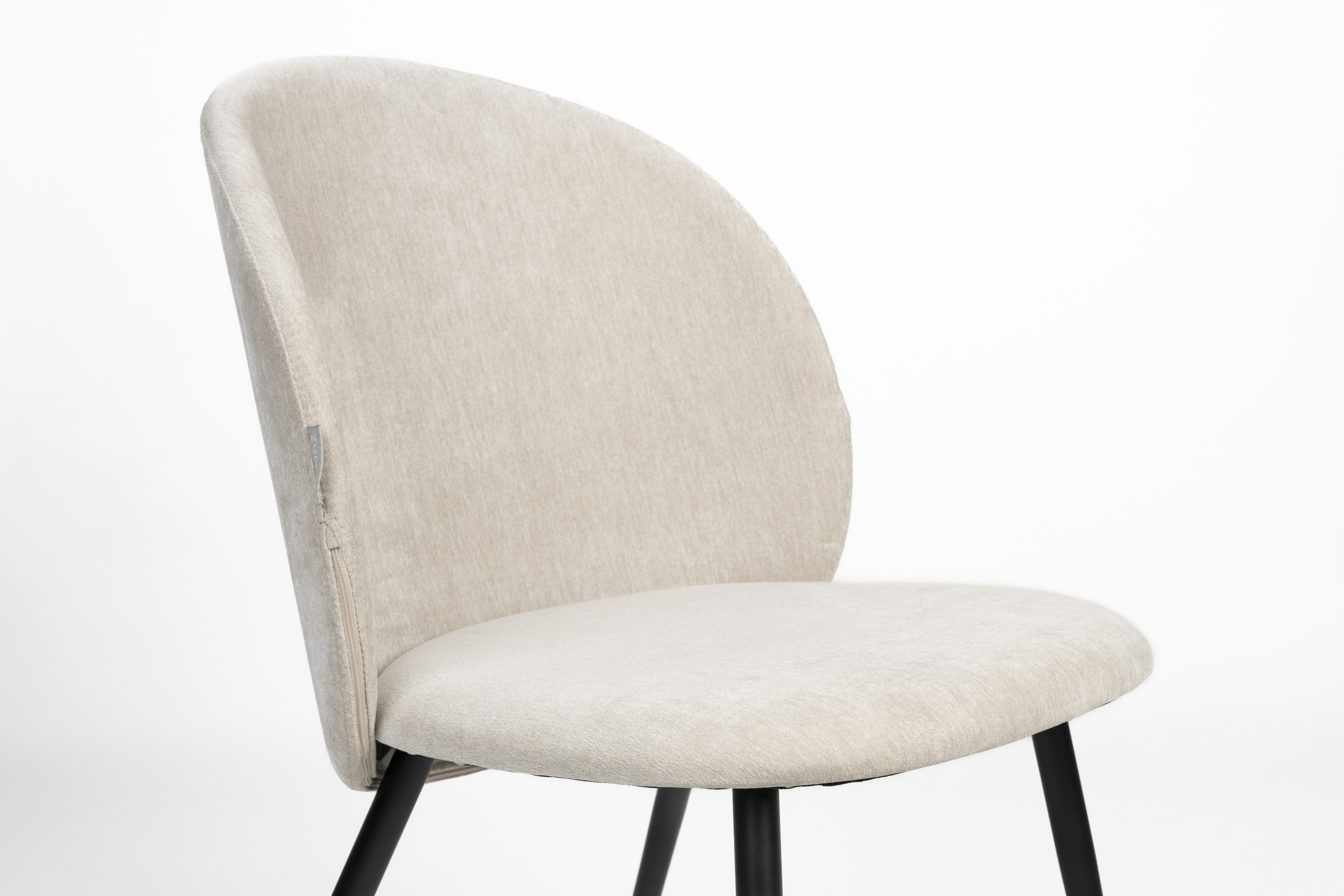 Zuiver Eetkamerstoel 'Cozy' Velvet, kleur Beige
