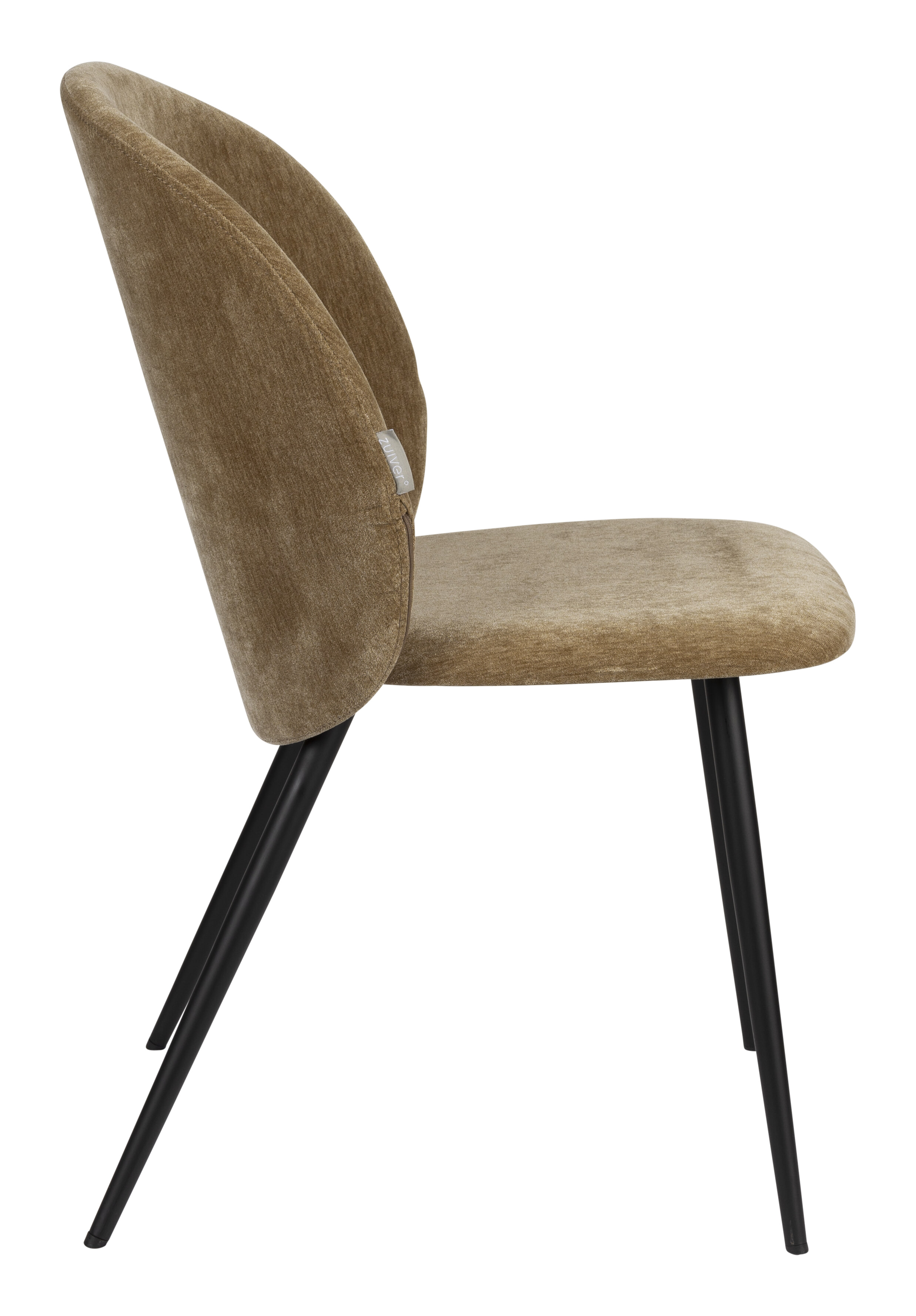 Zuiver Eetkamerstoel 'Cozy' Velvet, kleur Mustard