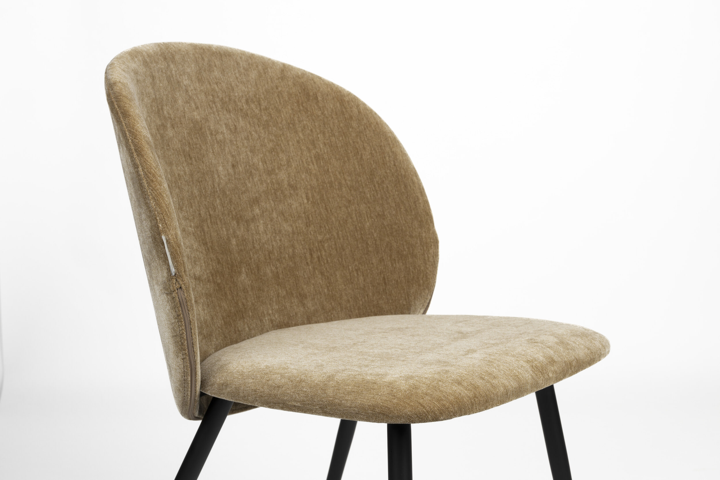 Zuiver Eetkamerstoel 'Cozy' Velvet, kleur Mustard