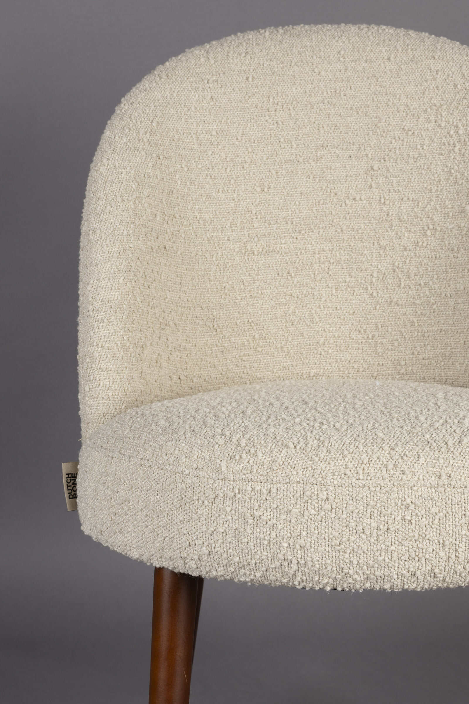 Dutchbone Eetkamerstoel 'Barbara' Bouclé, kleur Beige