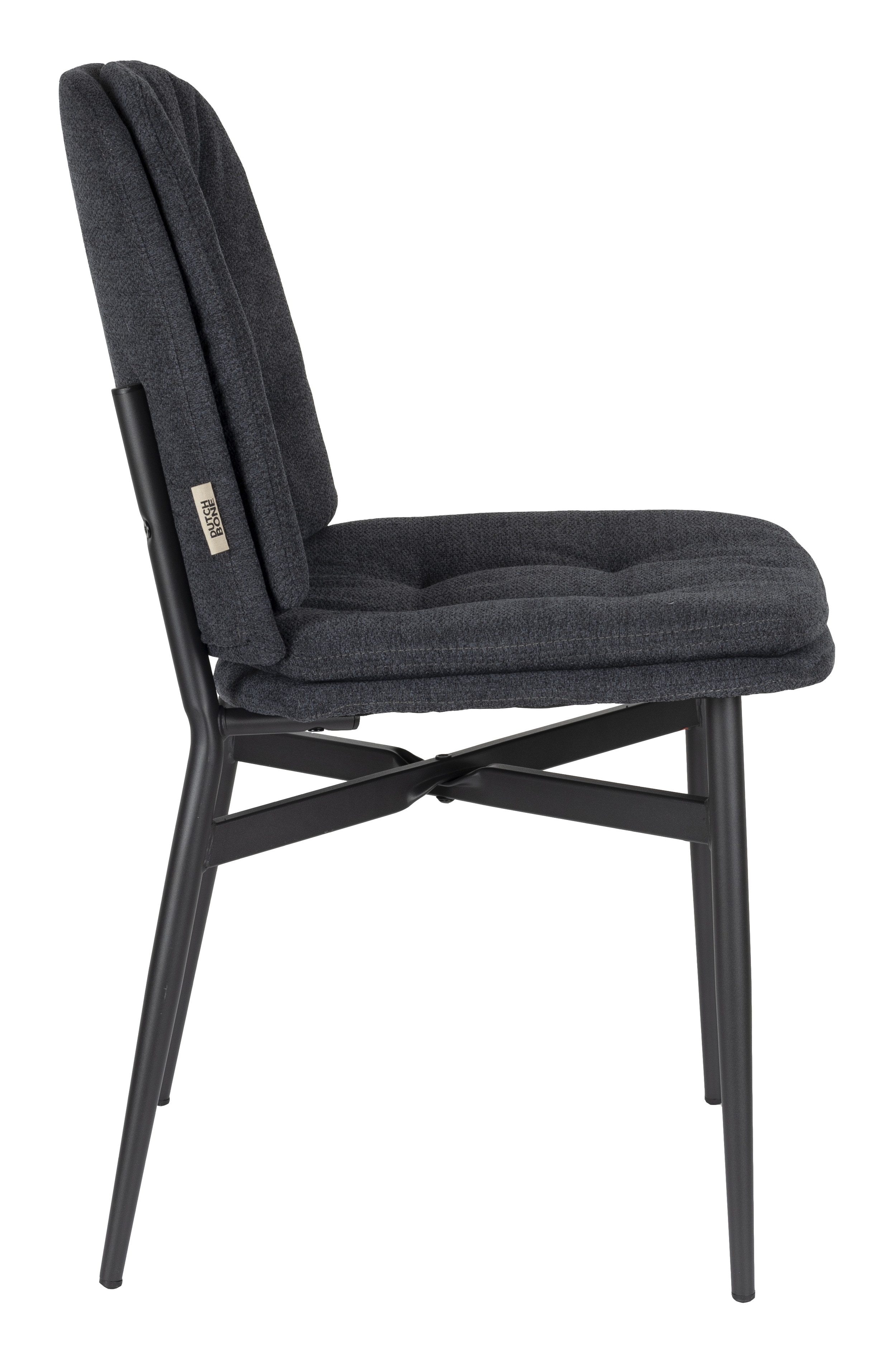 Dutchbone Eetkamerstoel 'Jade' kleur Donkerblauw