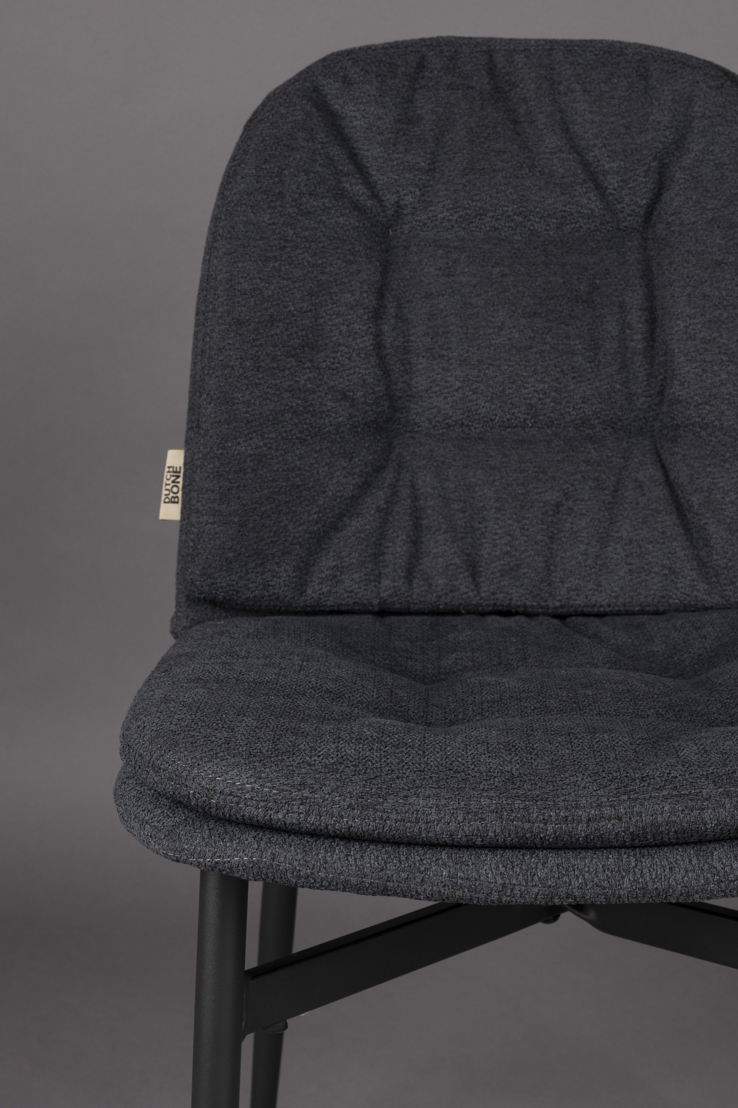 Dutchbone Eetkamerstoel 'Jade' kleur Donkerblauw