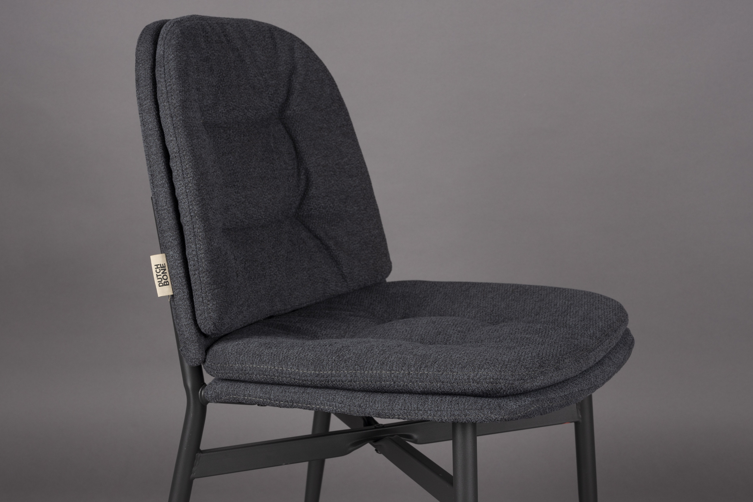 Dutchbone Eetkamerstoel 'Jade' kleur Donkerblauw