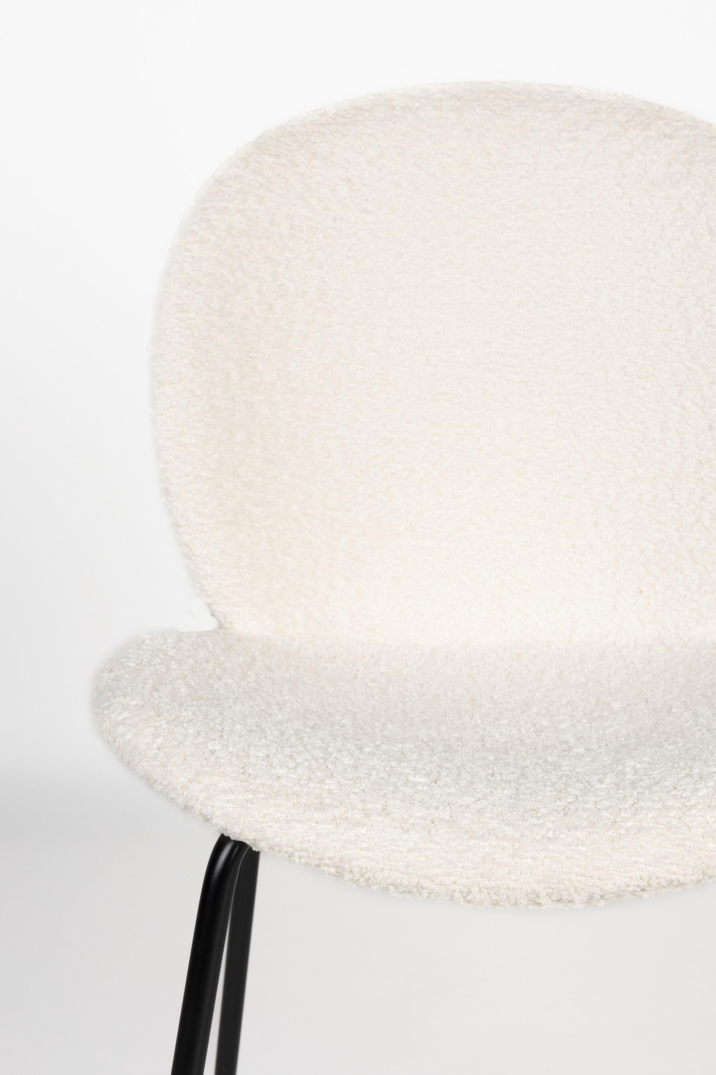 Zuiver Eetkamerstoel 'Bonnet' Teddy, kleur Off White