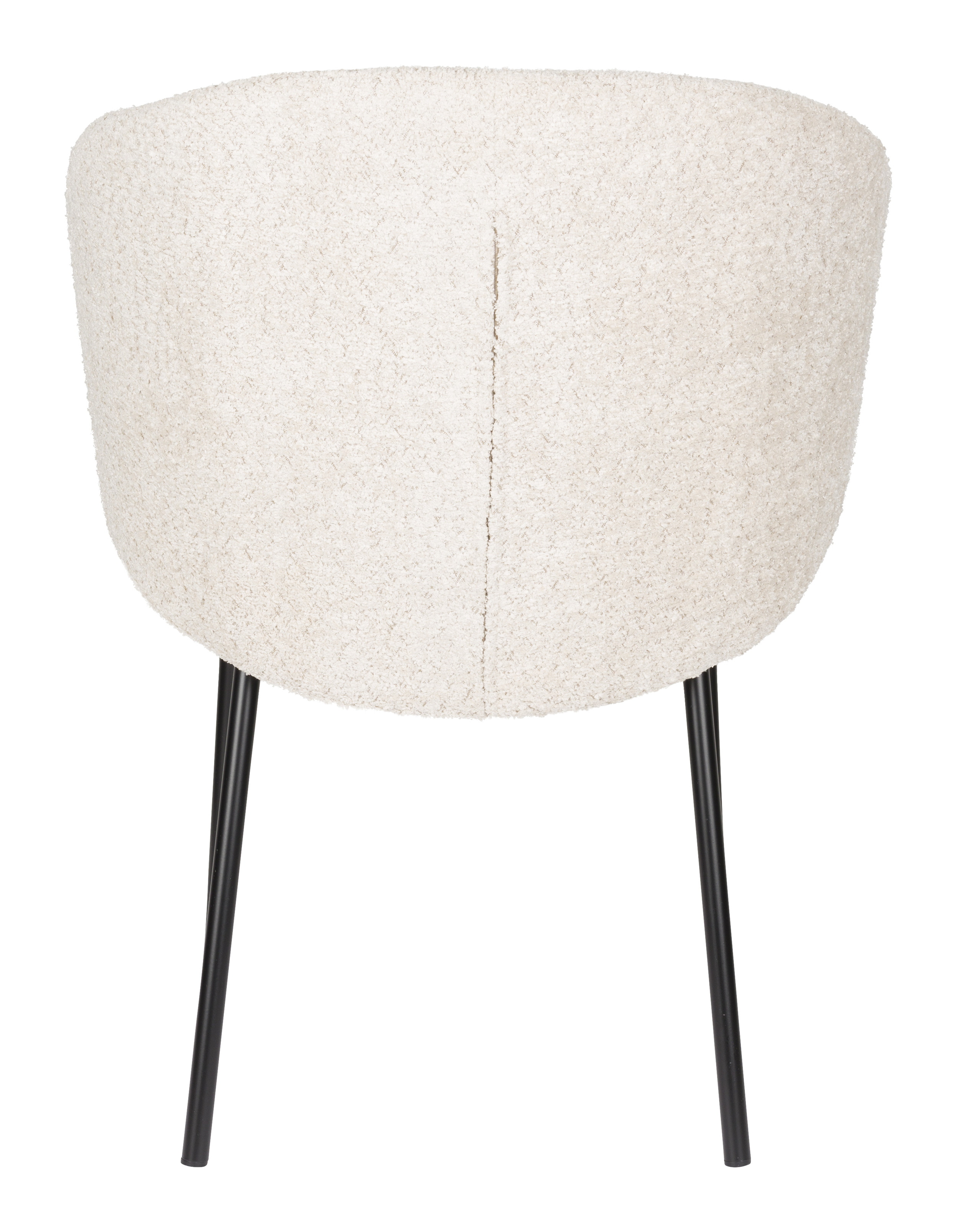 ZILT Eetkamerstoel 'Dondrea' Bouclé, kleur Off White