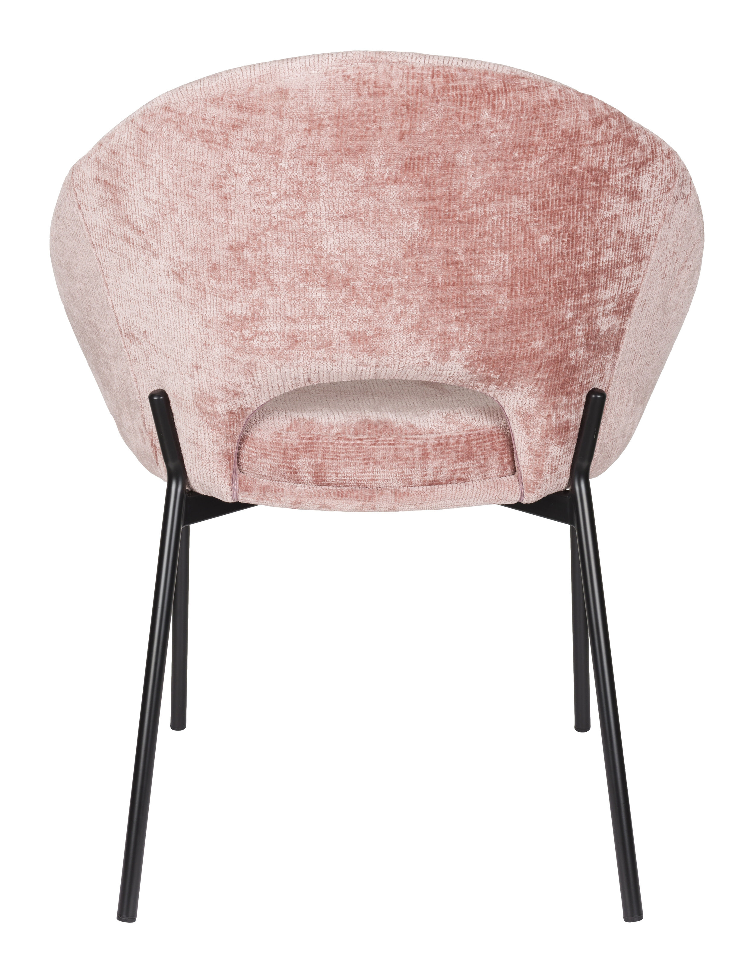 ZILT Eetkamerstoel 'Danon' Chenille, kleur Oud Roze