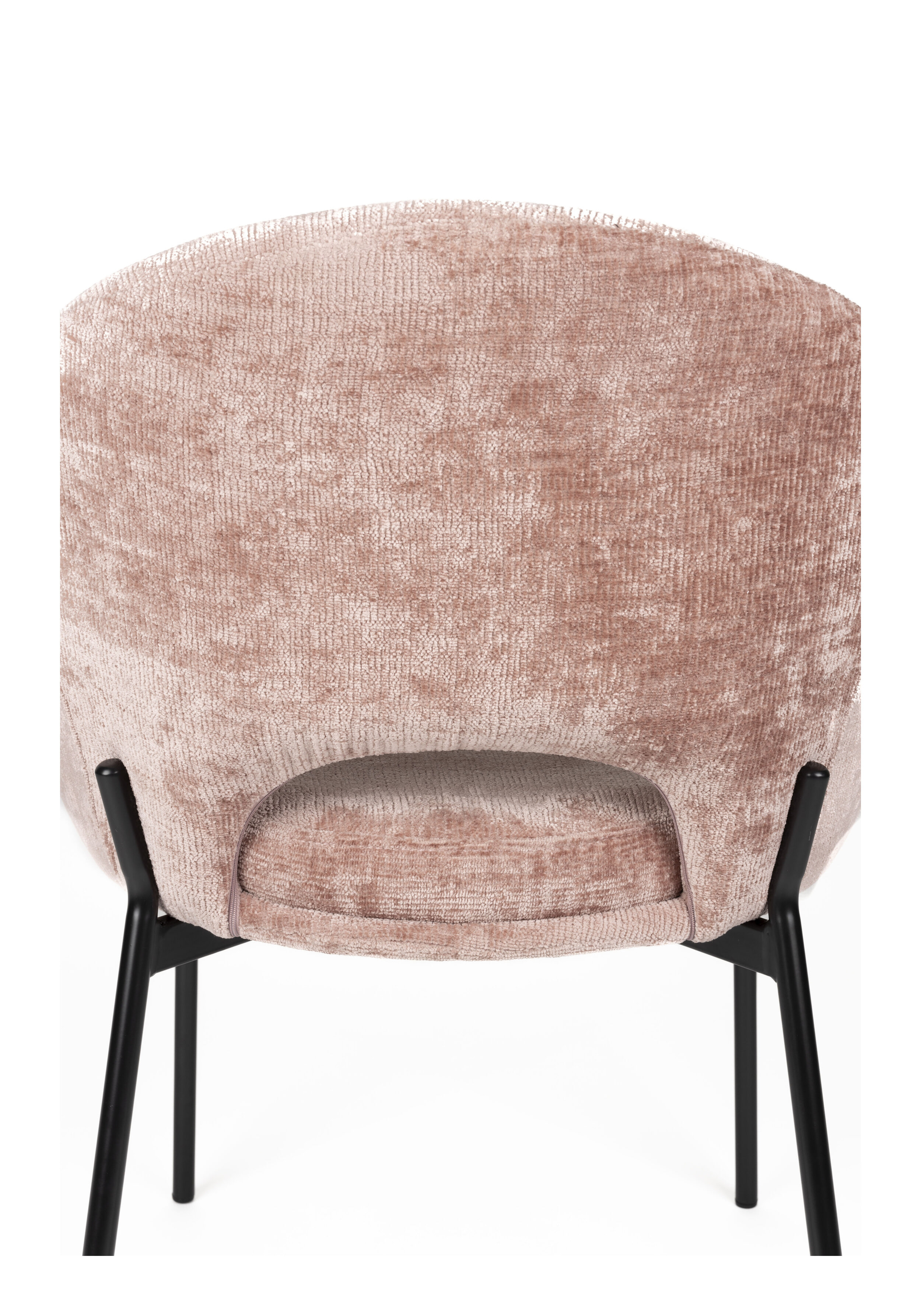 ZILT Eetkamerstoel 'Danon' Chenille, kleur Oud Roze