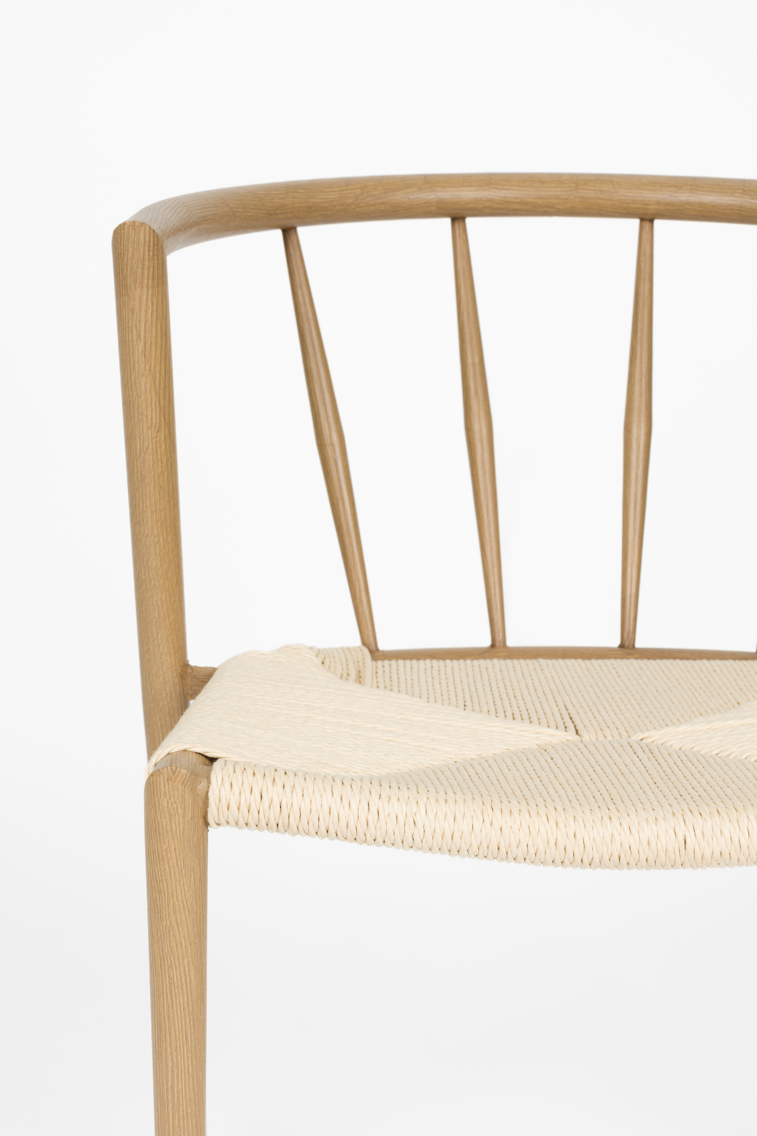 ZILT Eetkamerstoel 'Fraidy' Houtlook en rotan