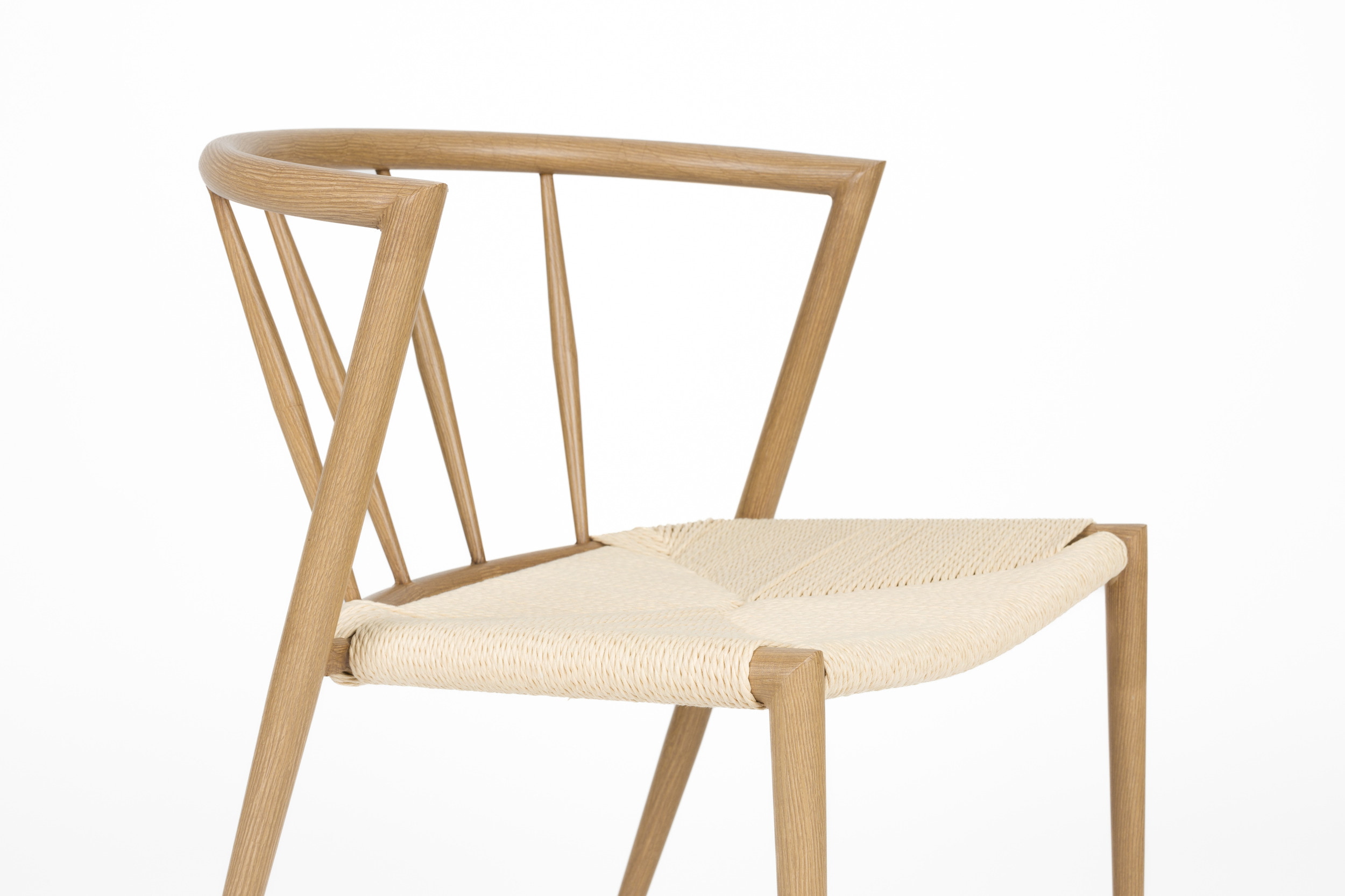 ZILT Eetkamerstoel 'Fraidy' Houtlook en rotan