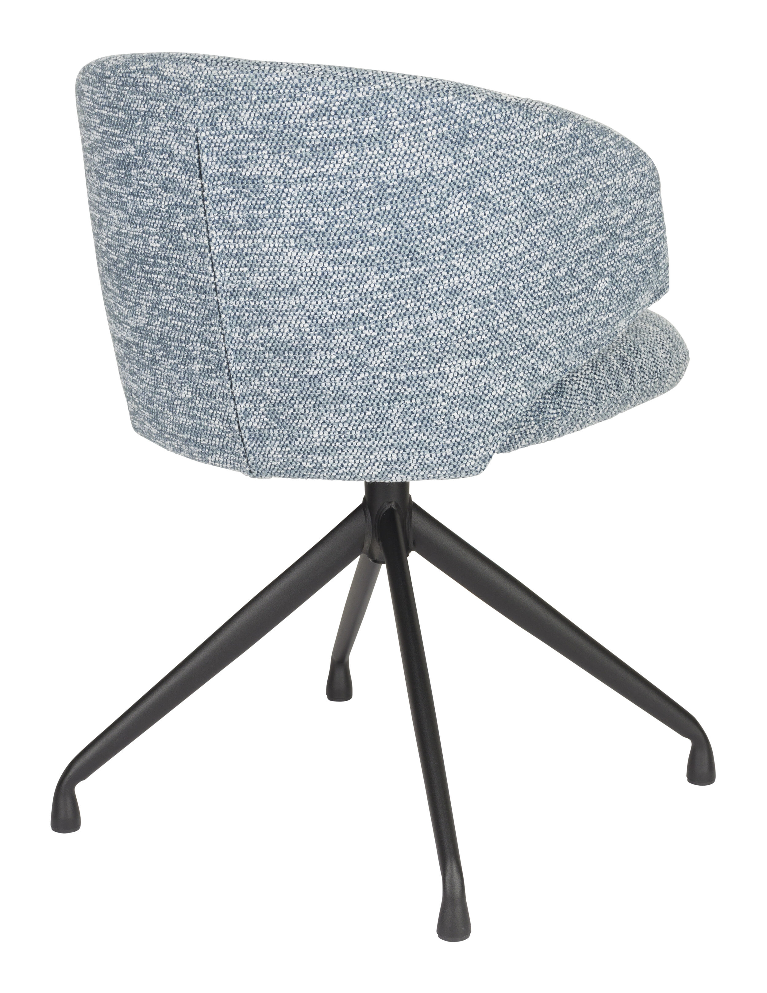 ZILT Draaibare Eetkamerstoel 'Mikea' Draaibaar, kleur Blauw