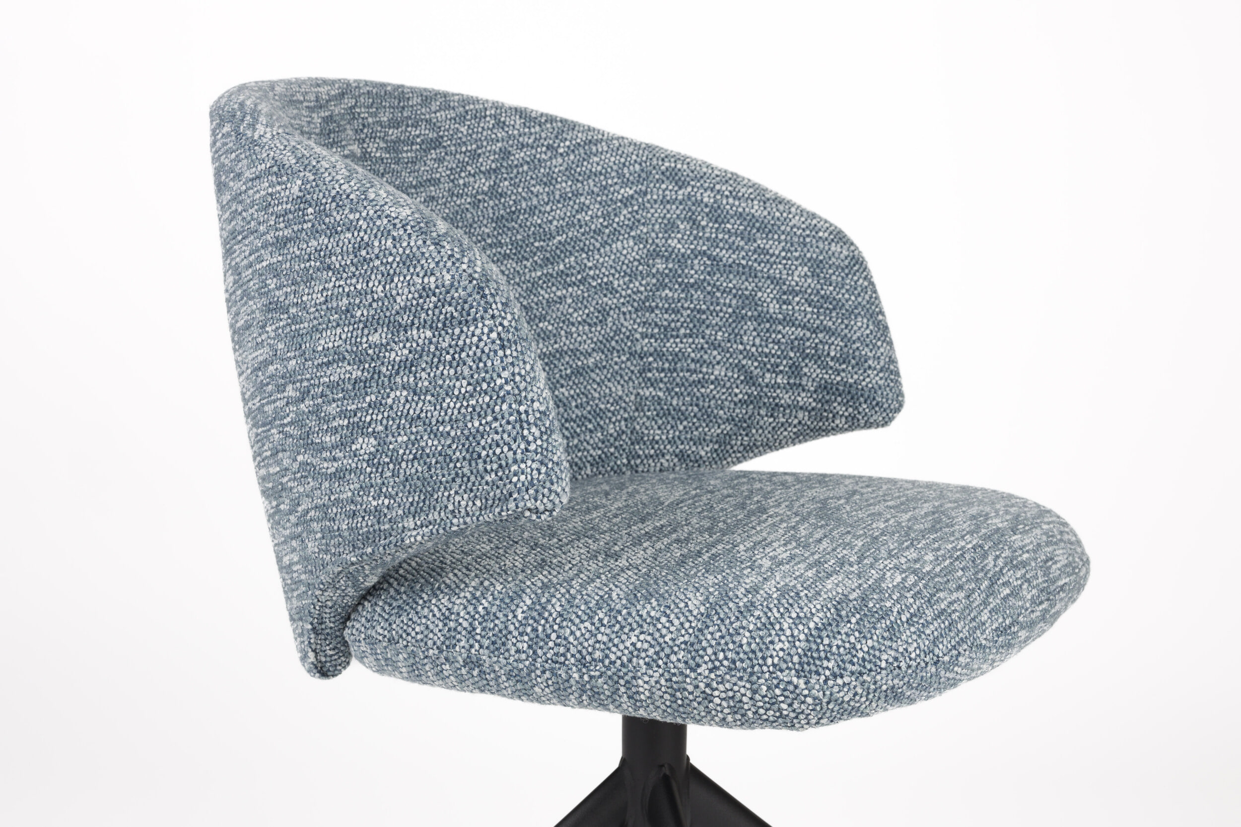 ZILT Draaibare Eetkamerstoel 'Mikea' Draaibaar, kleur Blauw