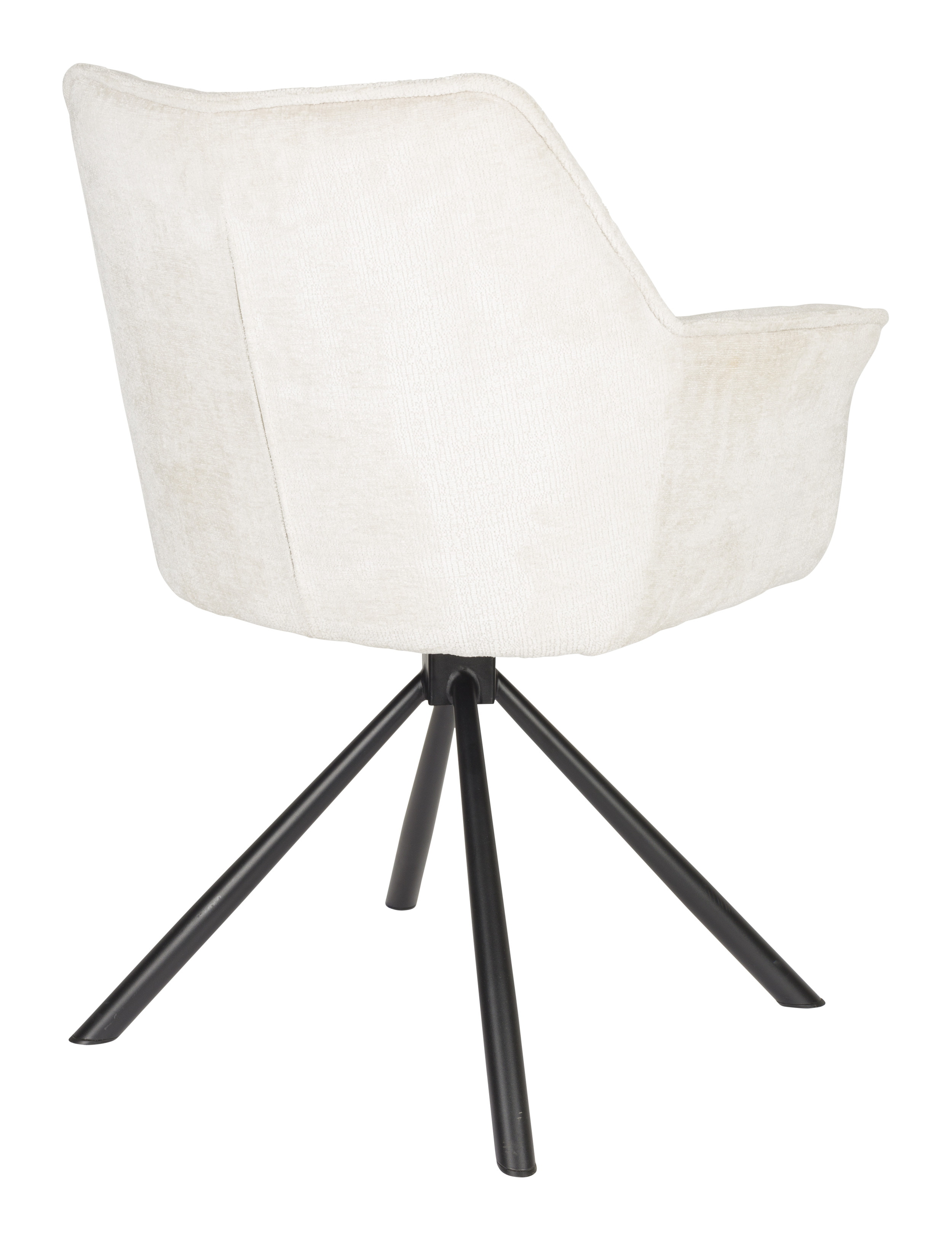 ZILT Draaibare Eetkamerstoel 'Jahmar' Chenille, kleur Beige