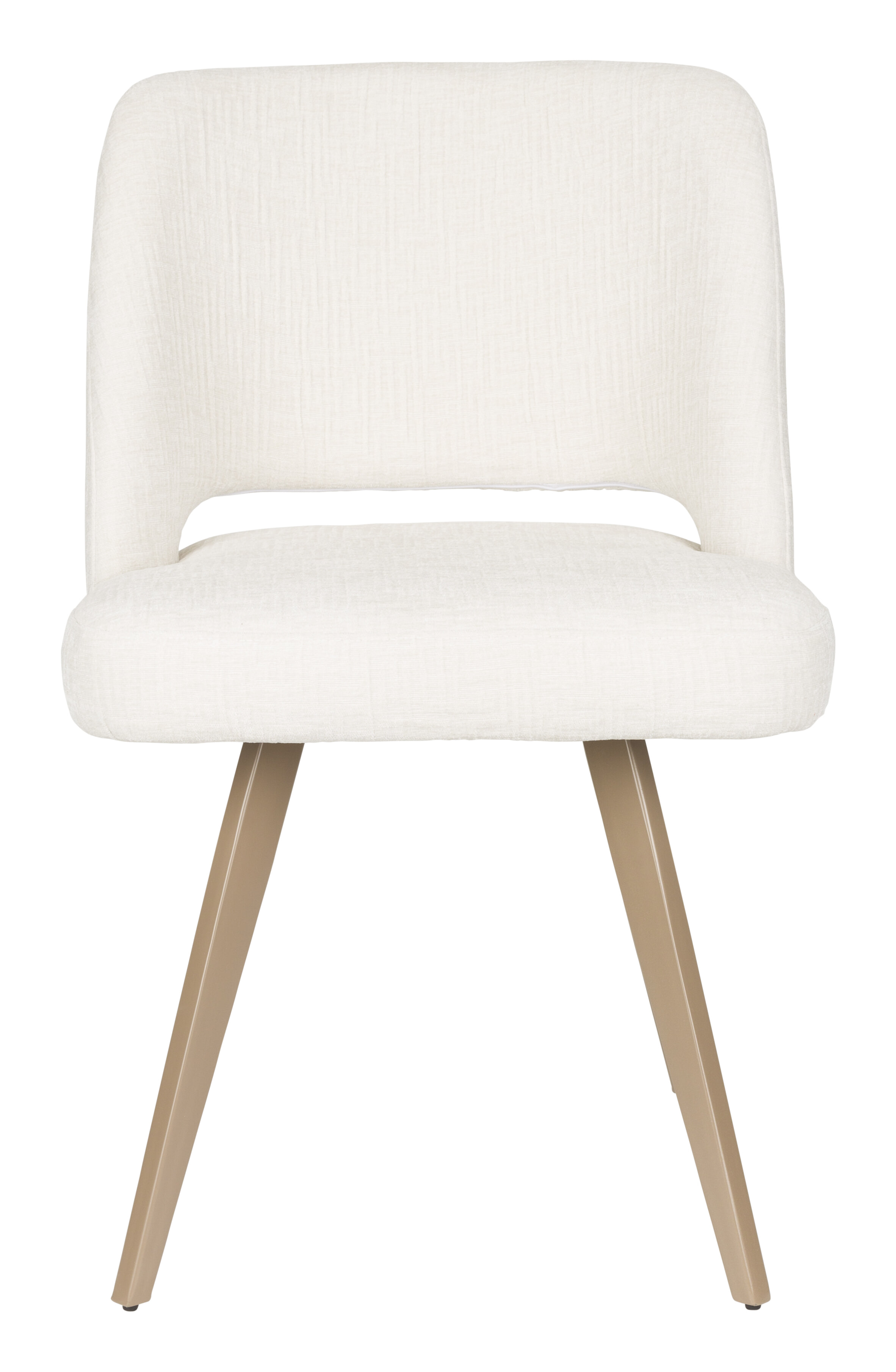 ZILT Eetkamerstoel 'Tanesha' Chenille, kleur Wit