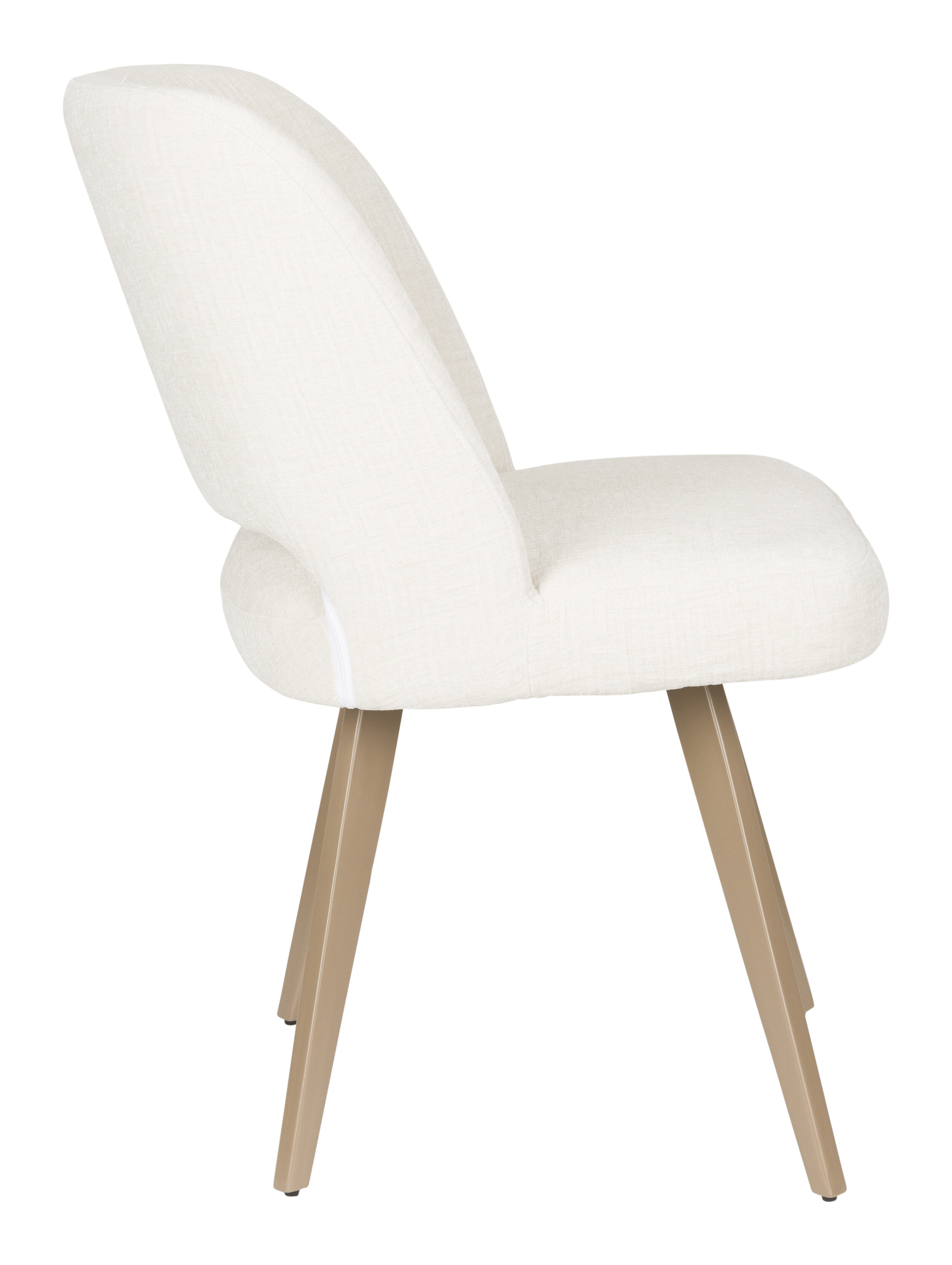 ZILT Eetkamerstoel 'Tanesha' Chenille, kleur Wit