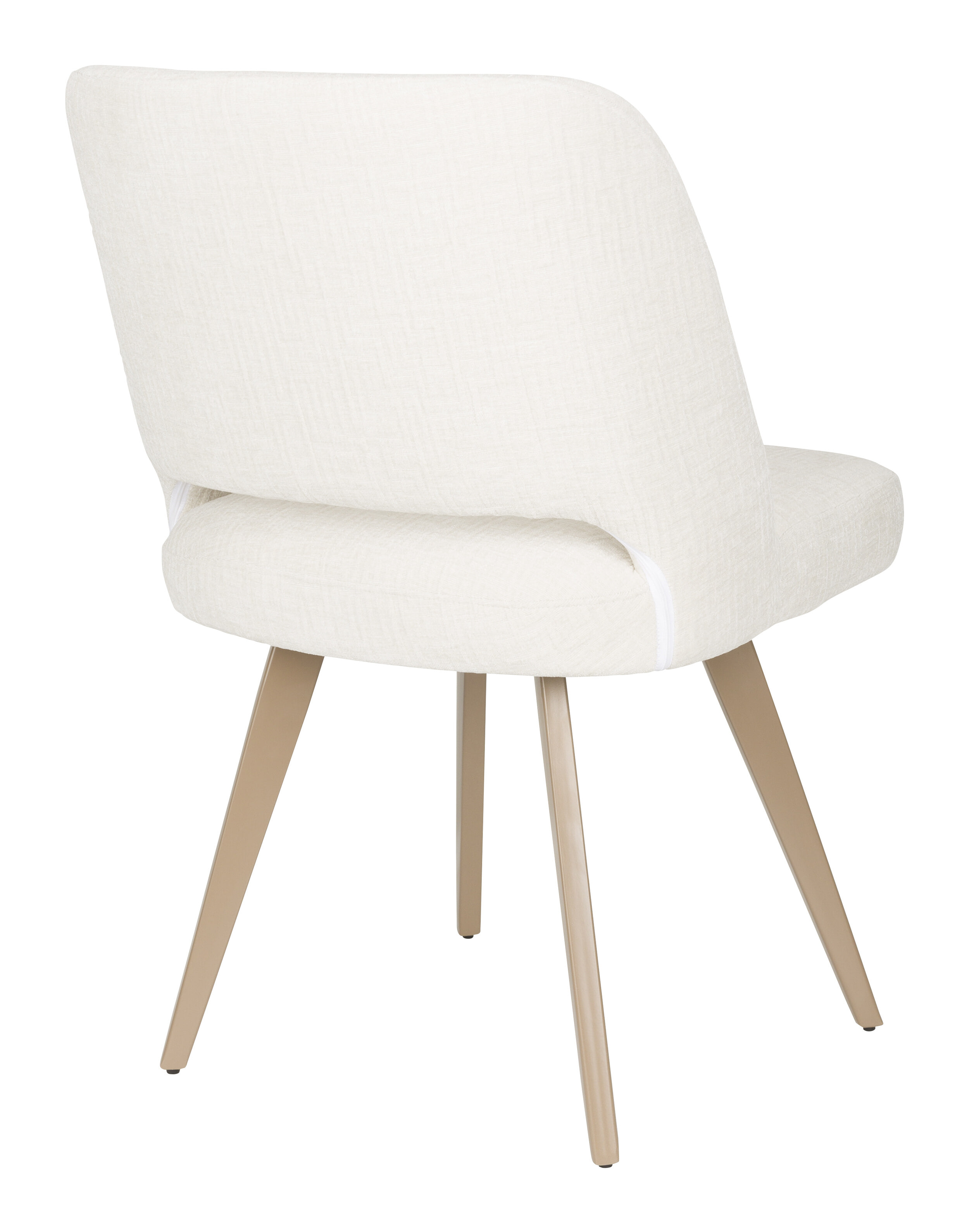 ZILT Eetkamerstoel 'Tanesha' Chenille, kleur Wit