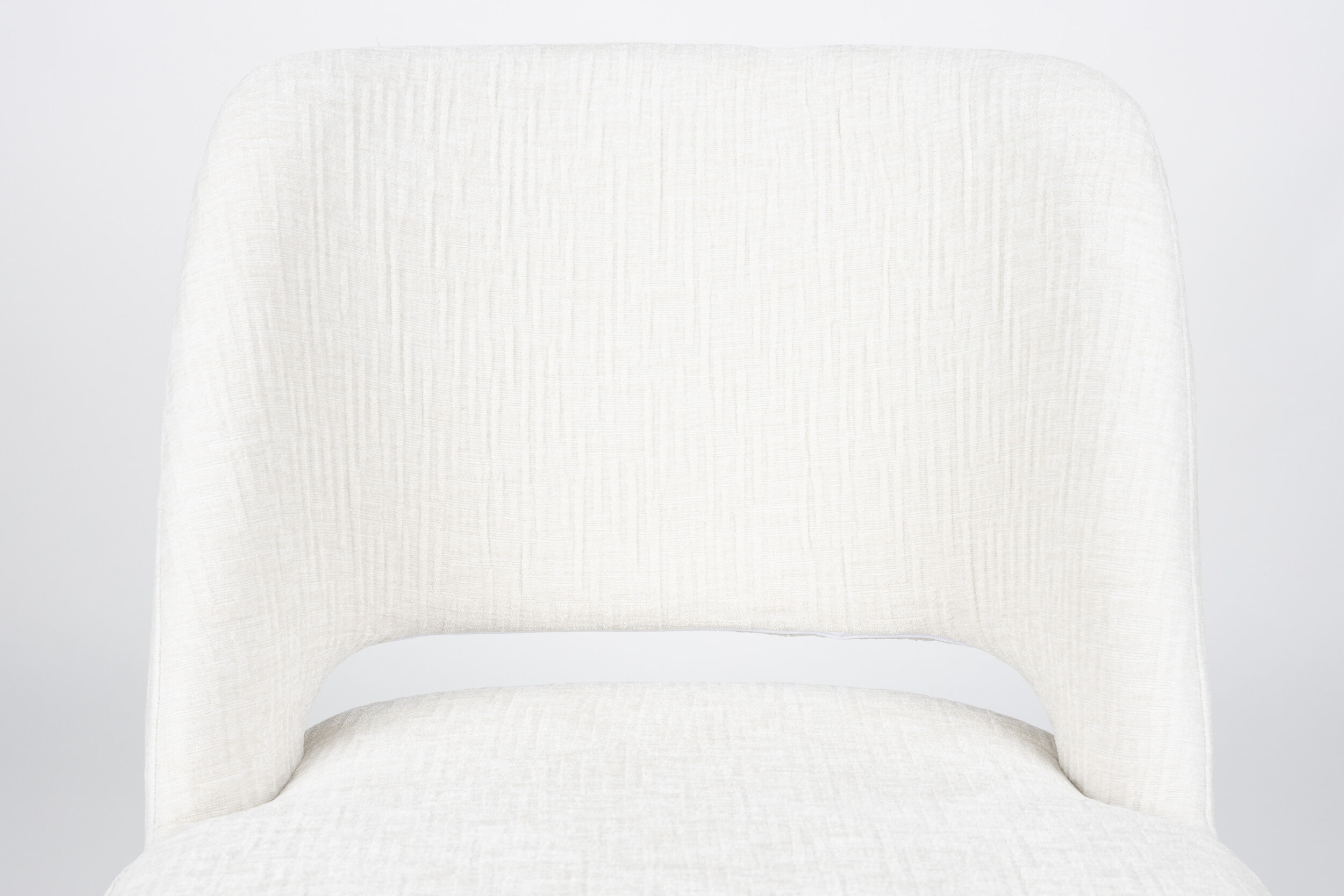 ZILT Eetkamerstoel 'Tanesha' Chenille, kleur Wit