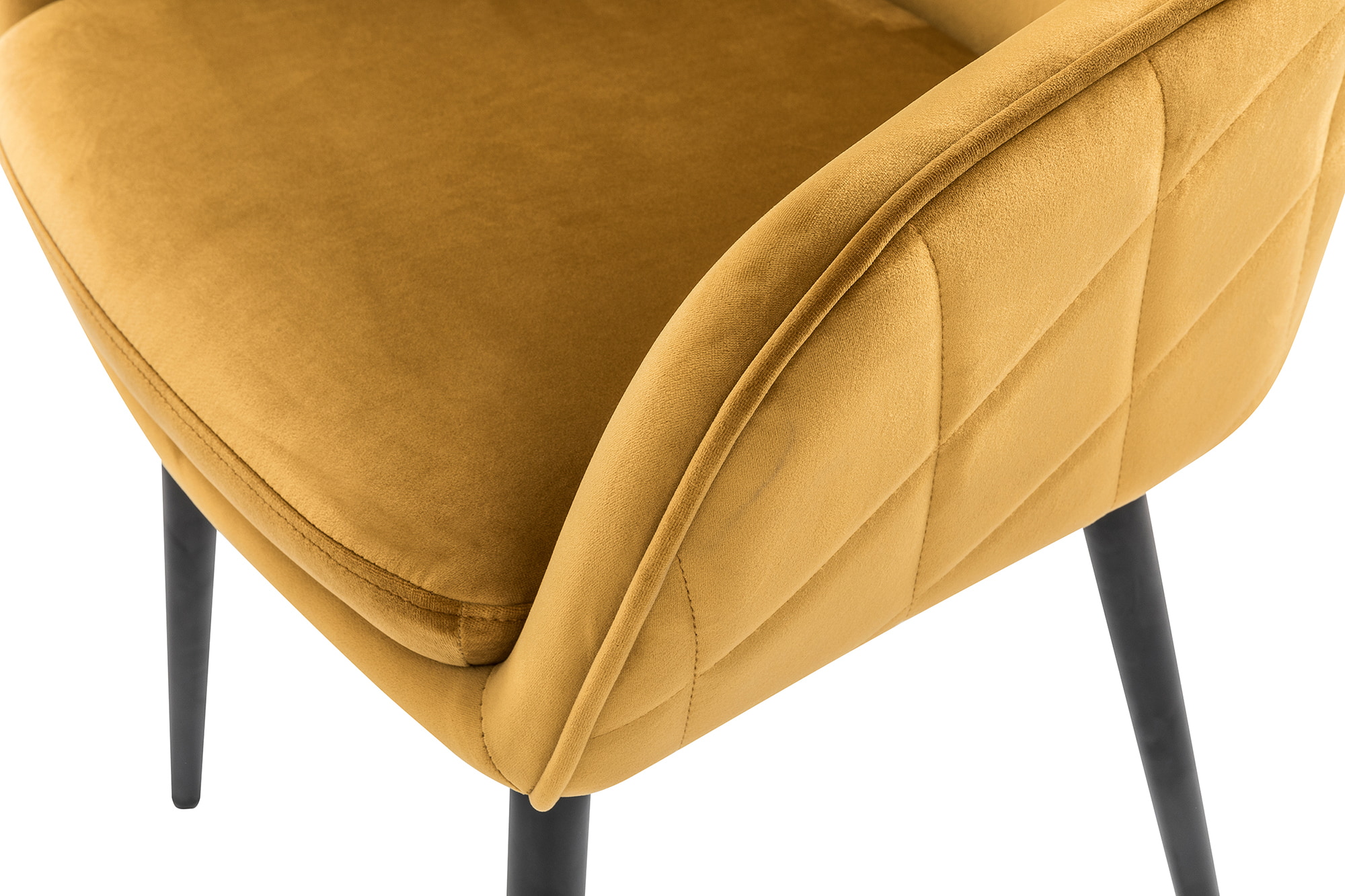 Artistiq Eetkamerstoel 'Juna' Velvet, kleur Geel