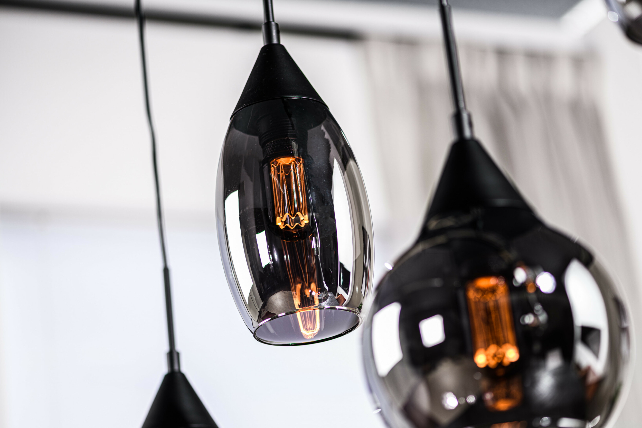 BASE Hanglamp 'Nino' 5-lamps, kleur Smoke