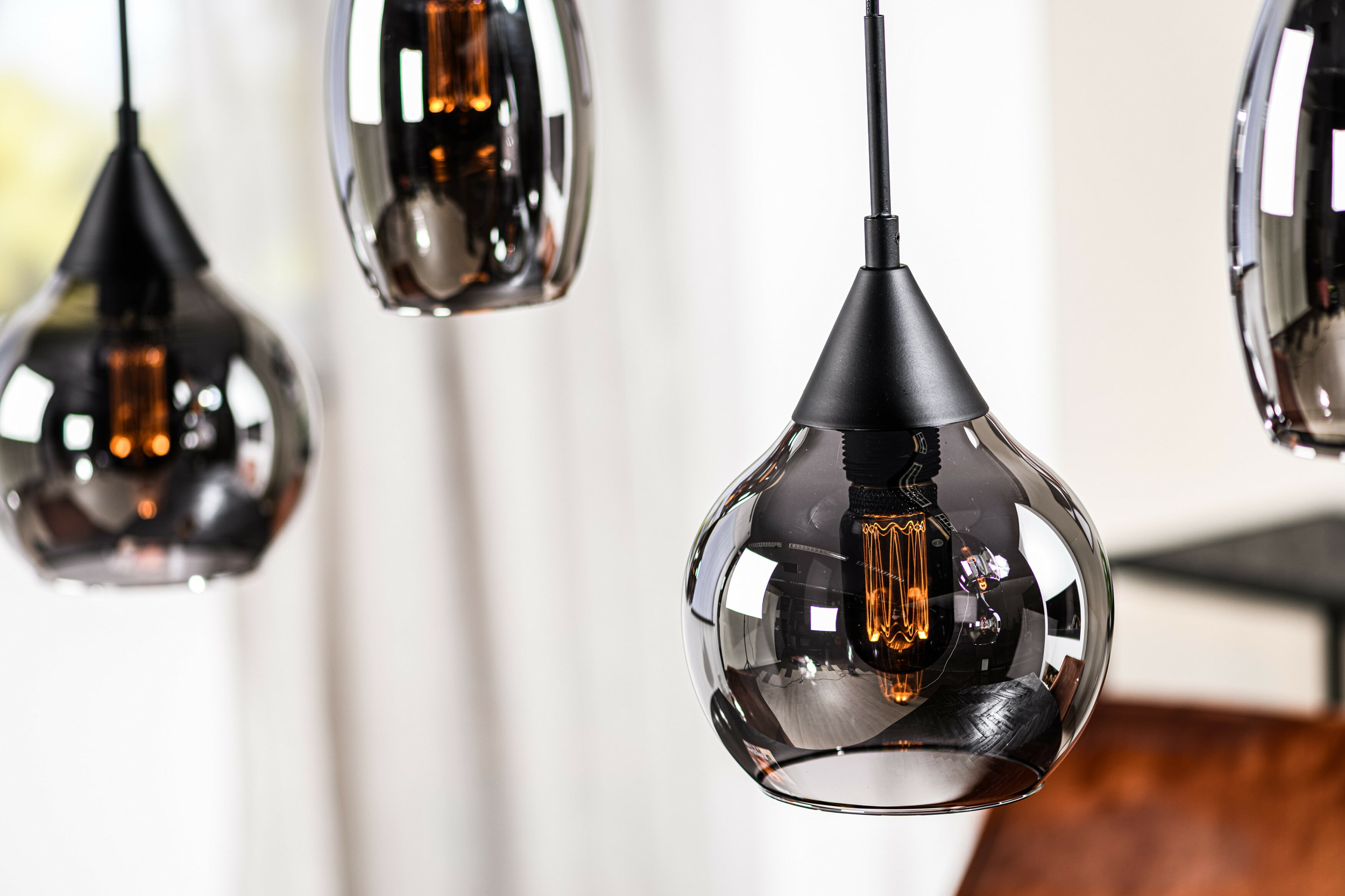 BASE Hanglamp 'Nino' 5-lamps, kleur Smoke