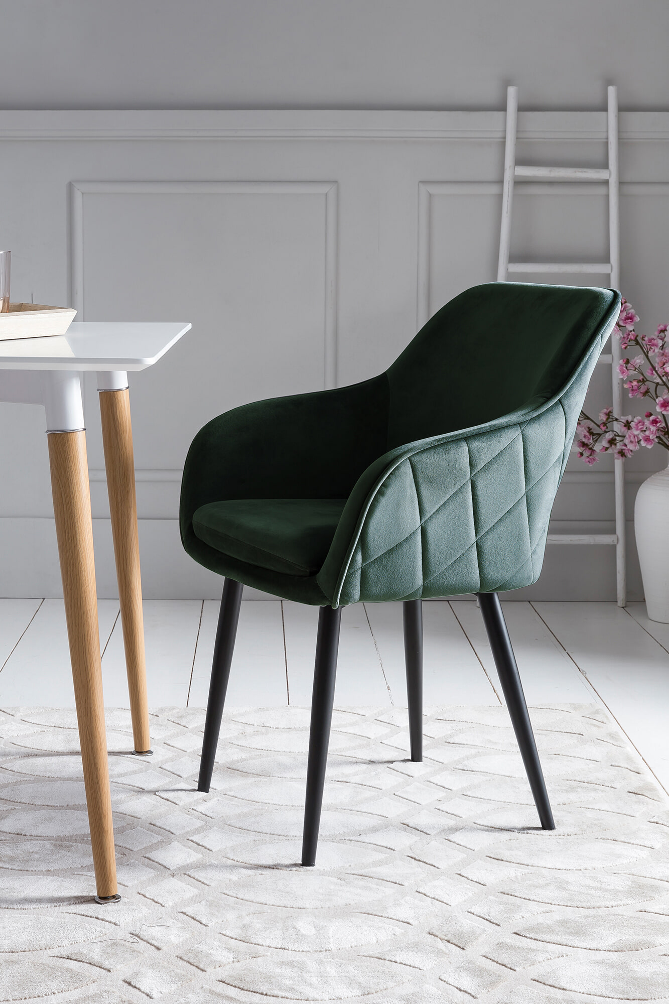 Artistiq Eetkamerstoel 'Juna' Velvet, kleur Groen