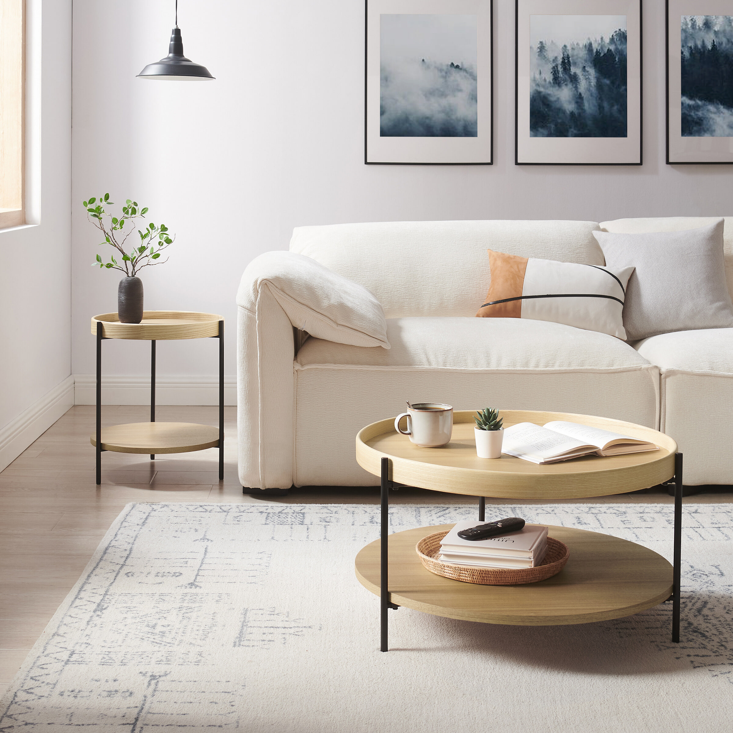 Artistiq Ronde Salontafel 'Sylver' 69cm, kleur Naturel