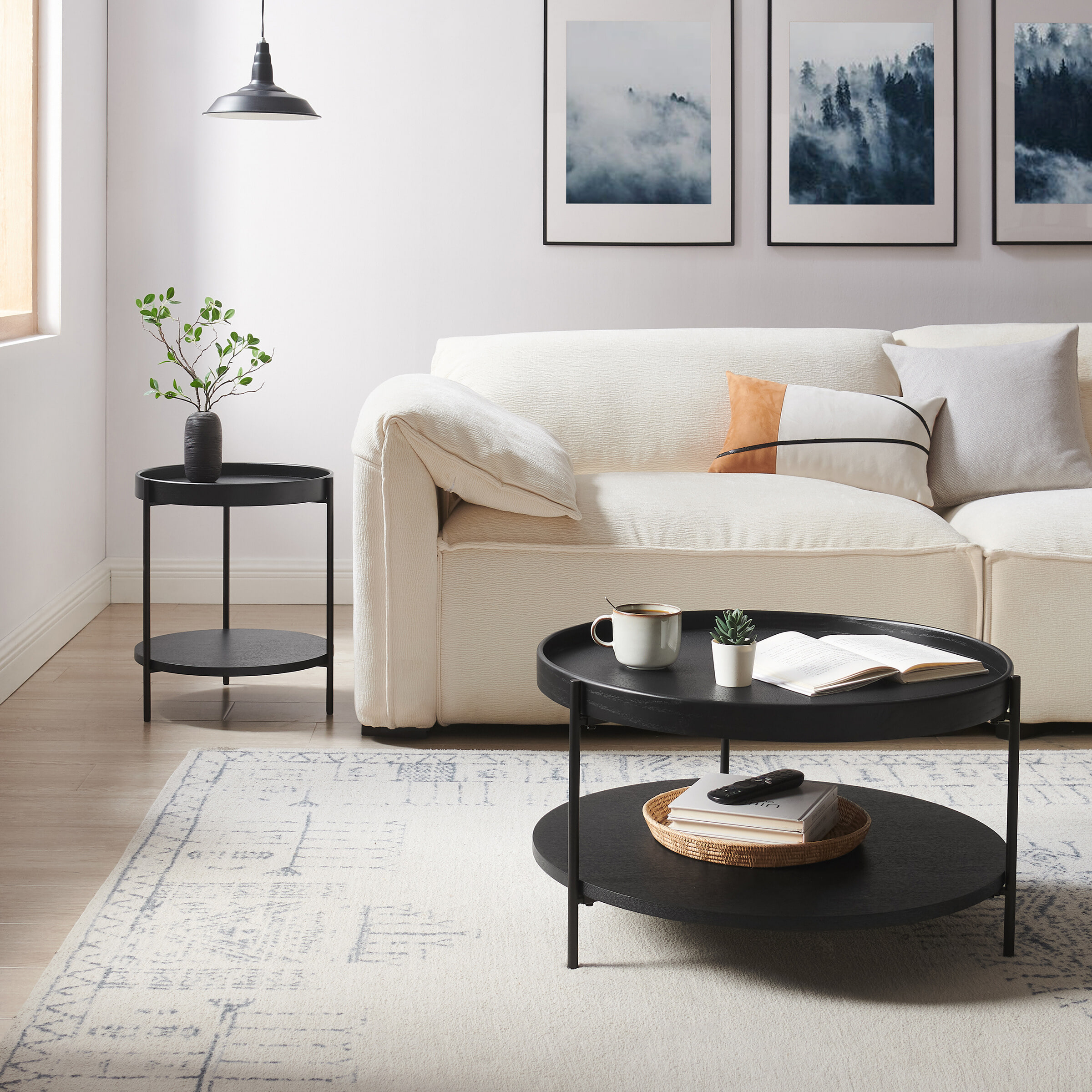 Artistiq Ronde Salontafel 'Sylver' 69cm, kleur zwart