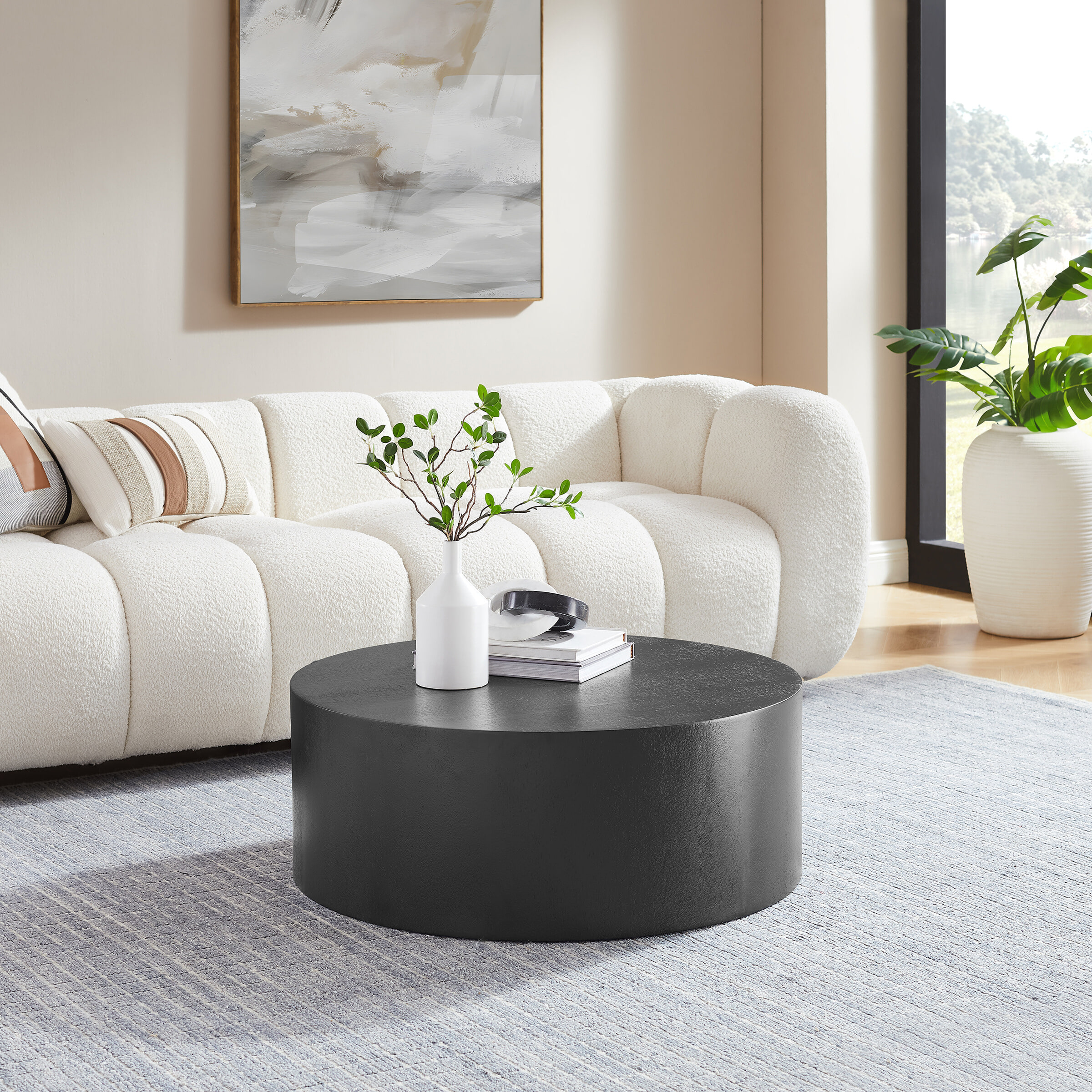 Artistiq Ronde Salontafel 'Beaux' 80cm, kleur Zwart