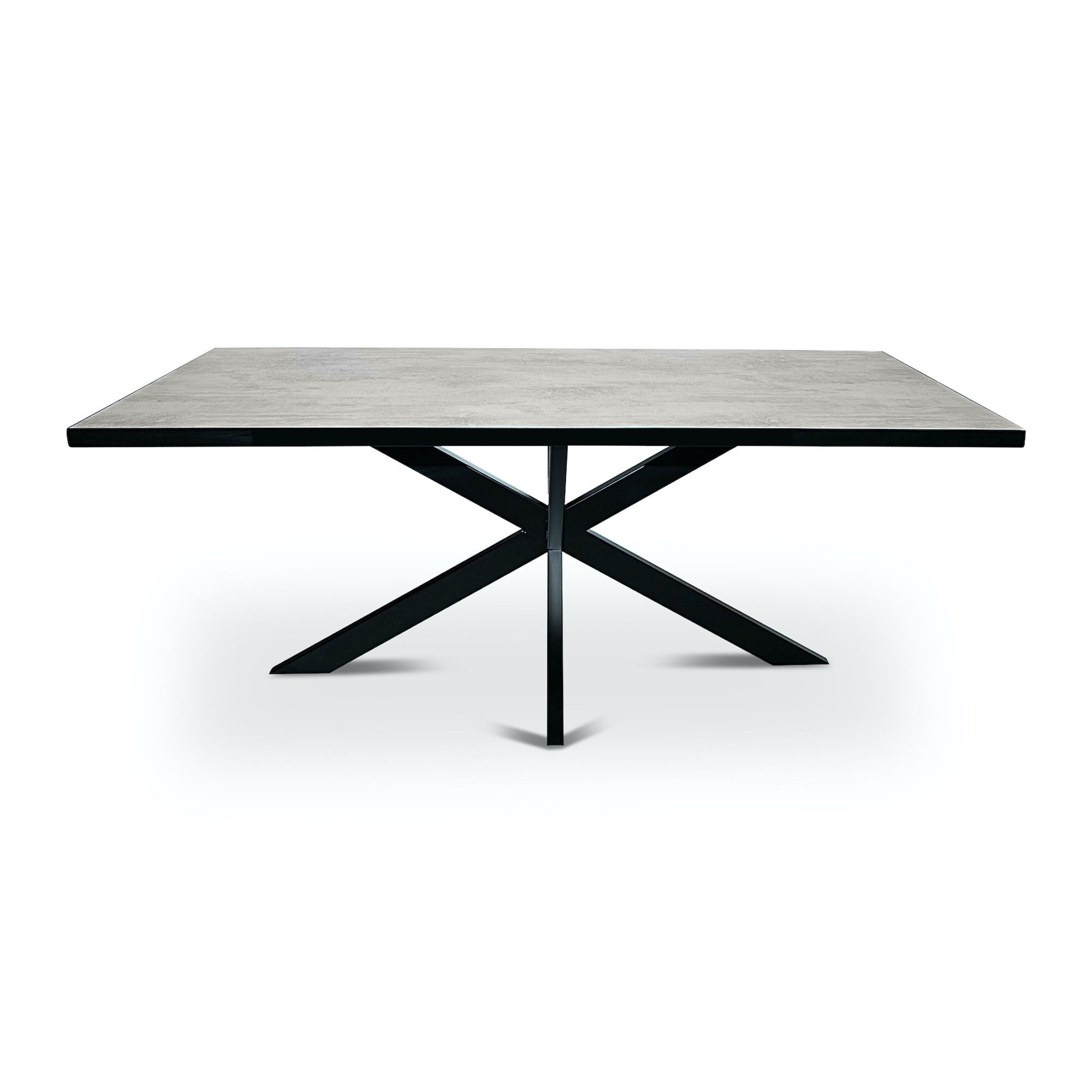 Stalux Eettafel Gijs - zwart / beton