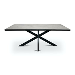 Stalux Eettafel 'Gijs' kleur zwart / beton