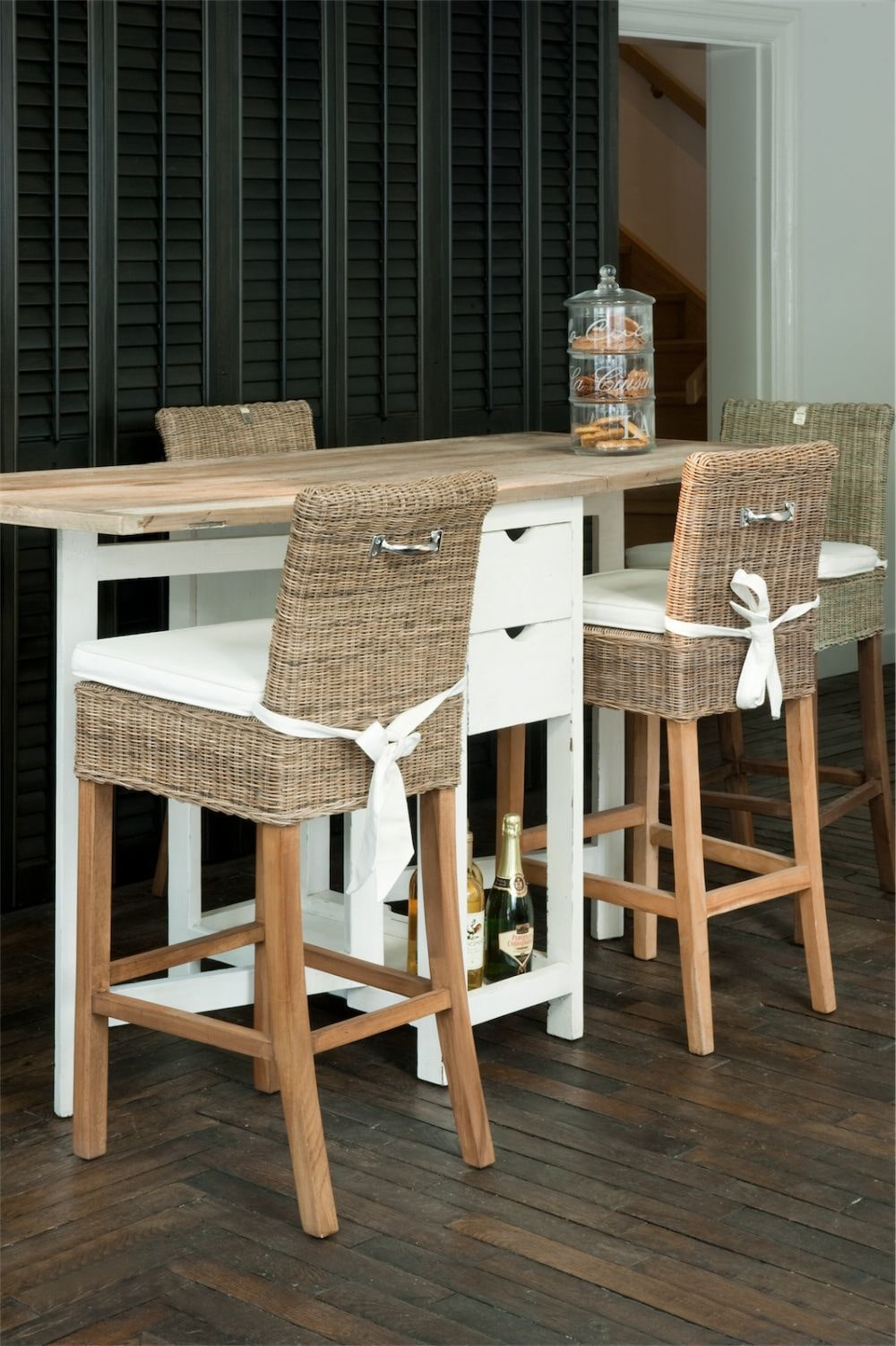 Rivièra Maison Barstoel 'Rustic Rattan' (zithoogte 78cm)