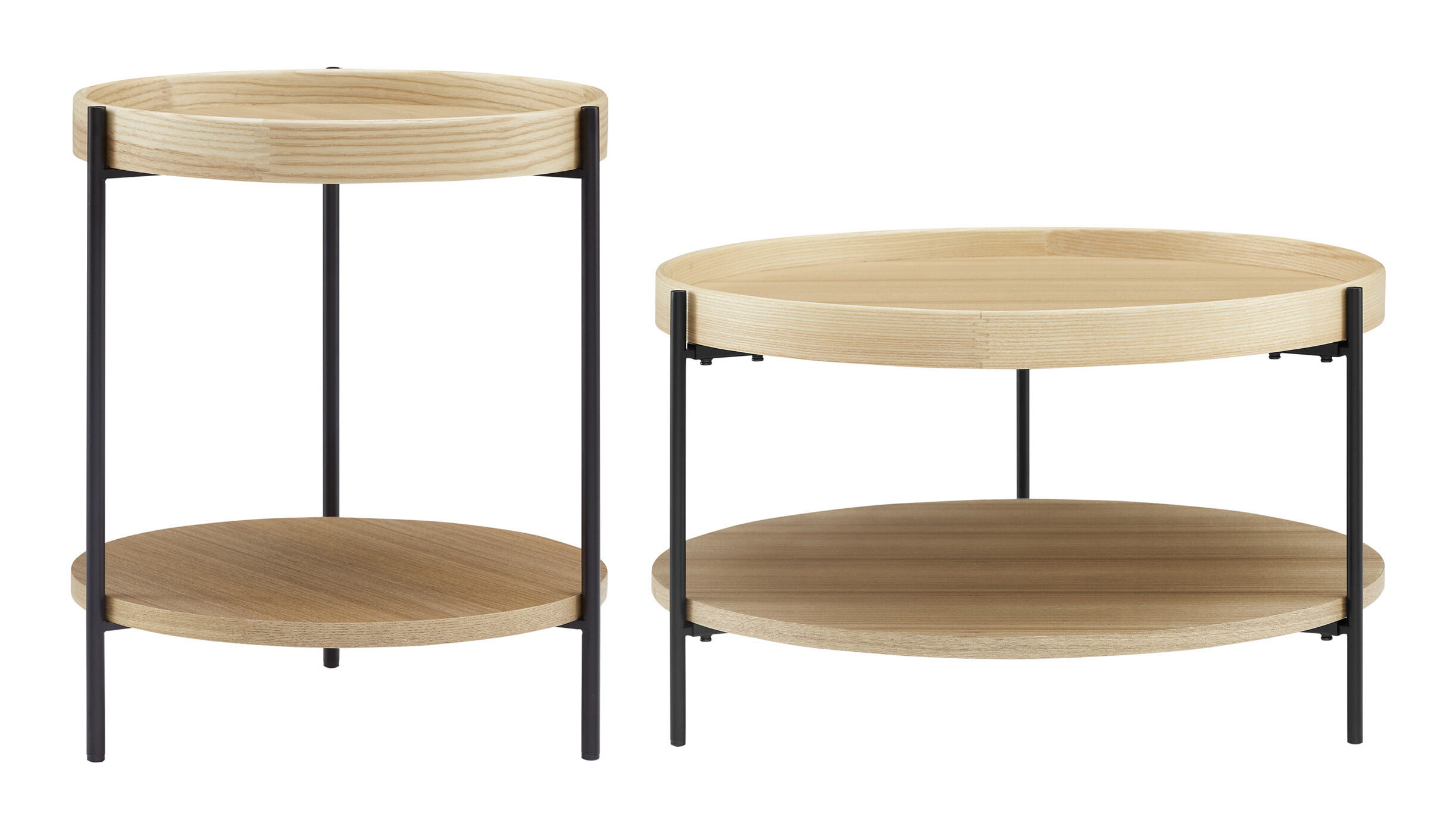 Artistiq Salontafel 'Sylver' set van 2, kleur naturel