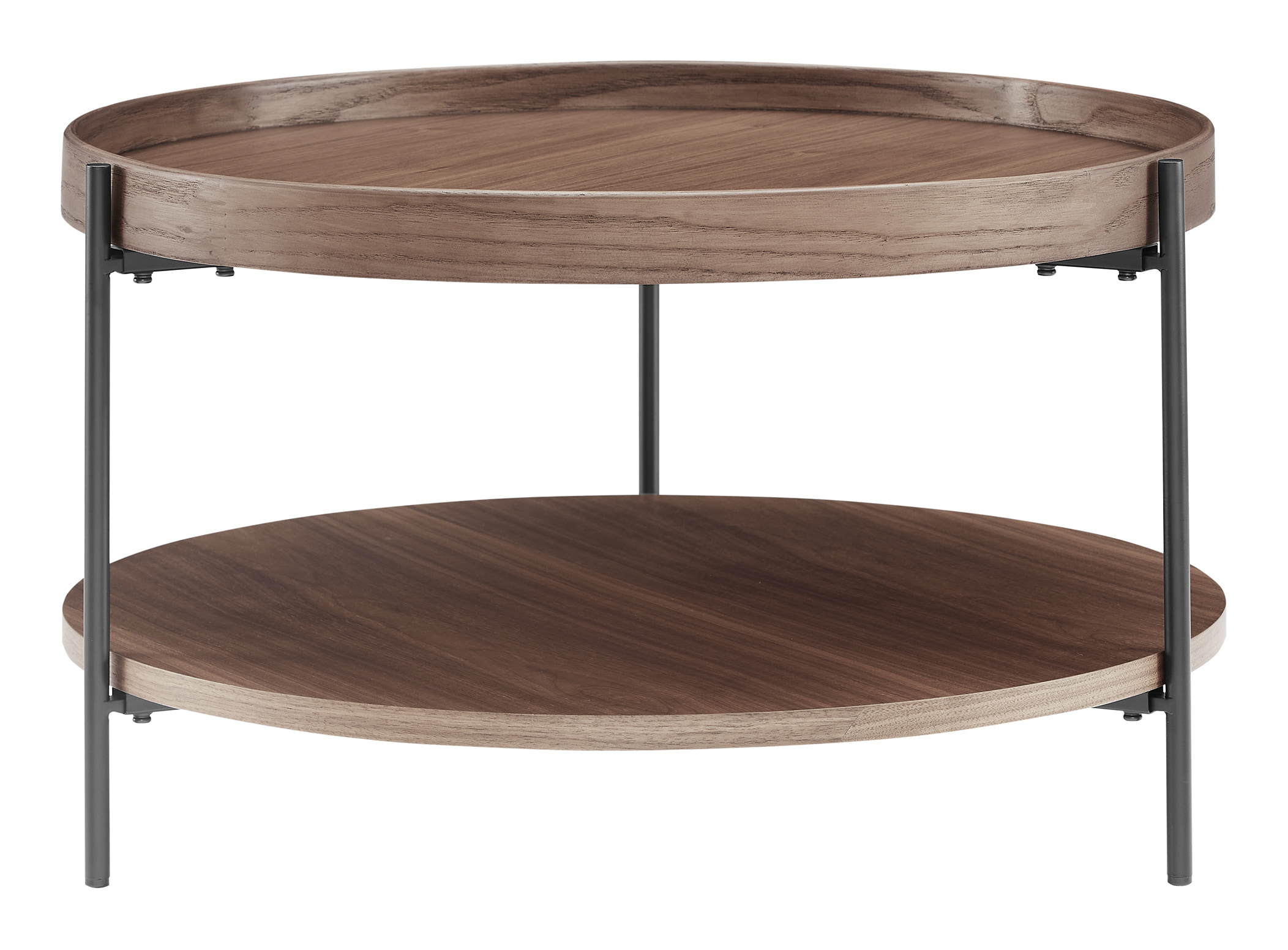 Artistiq Salontafel 'Sylver' set van 2, kleur walnoot