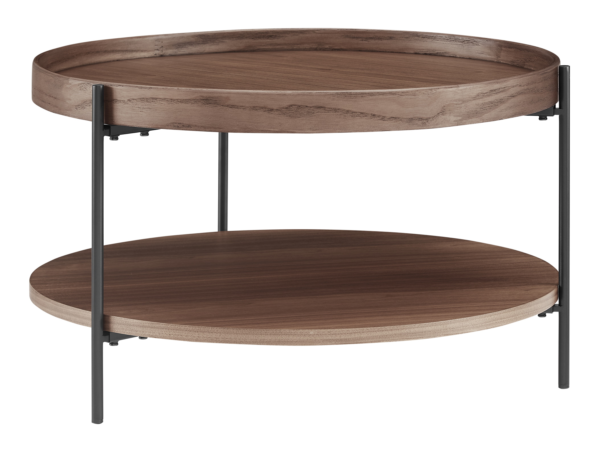 Artistiq Salontafel 'Sylver' set van 2, kleur walnoot