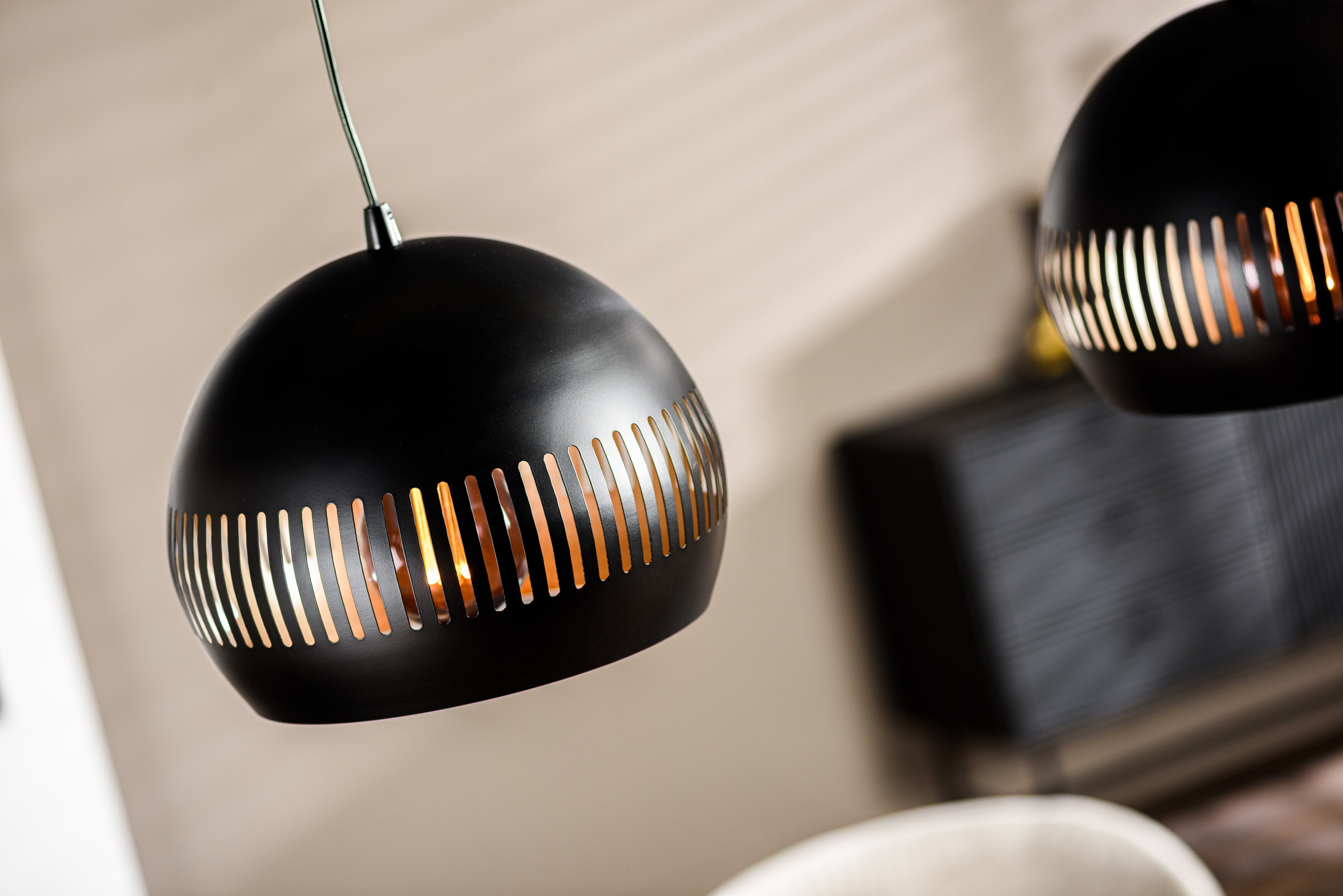 BASE Hanglamp 'Rachel' 3-lamps, kleur Zwart