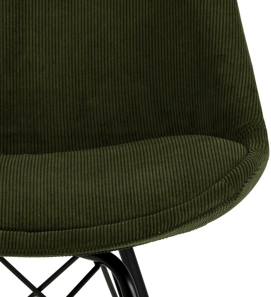 Bendt Eetkamerstoel 'Liva' Rib, kleur Olijfgroen