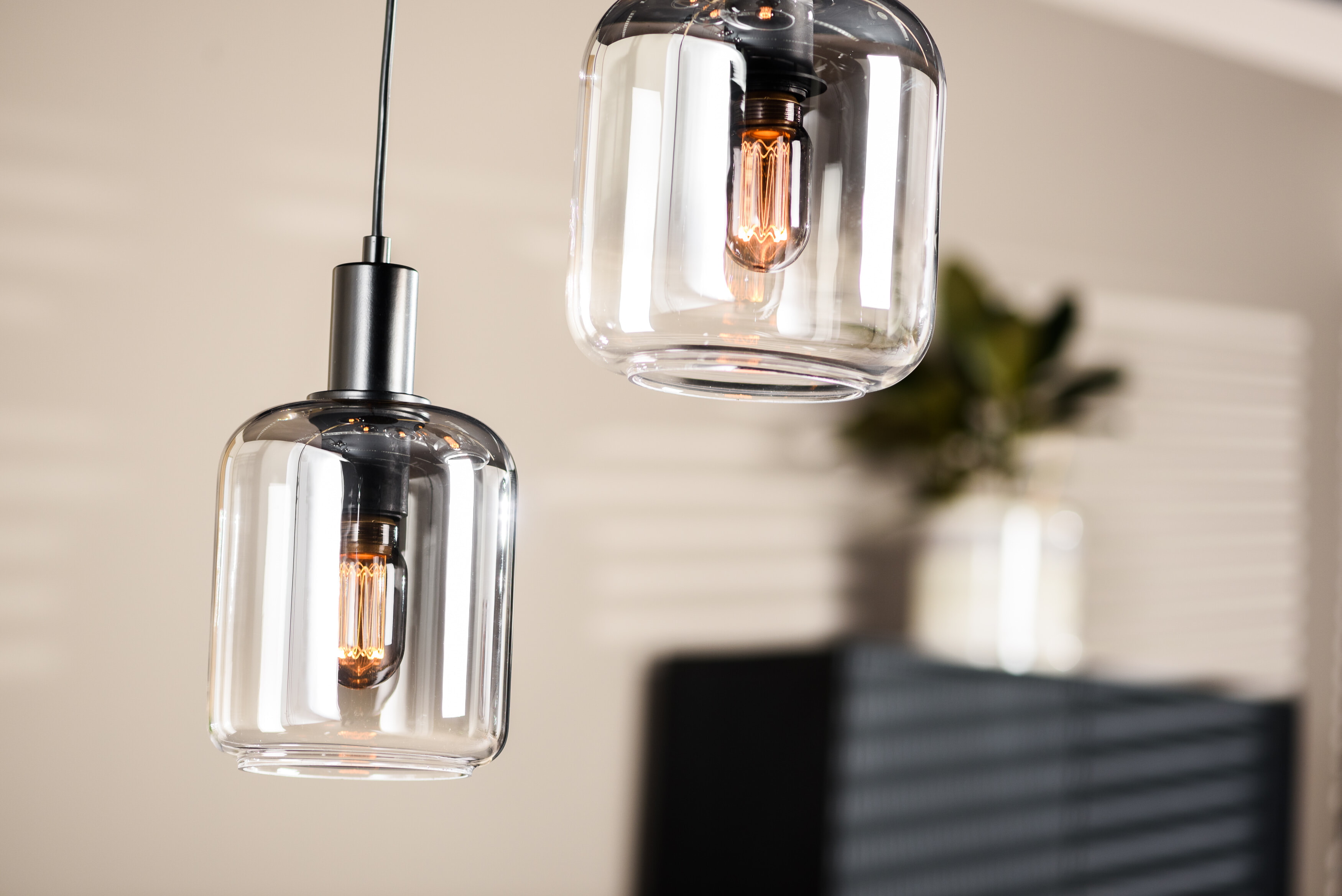 BASE Hanglamp 'Jesalyn' 5-lamps, kleur Smoke