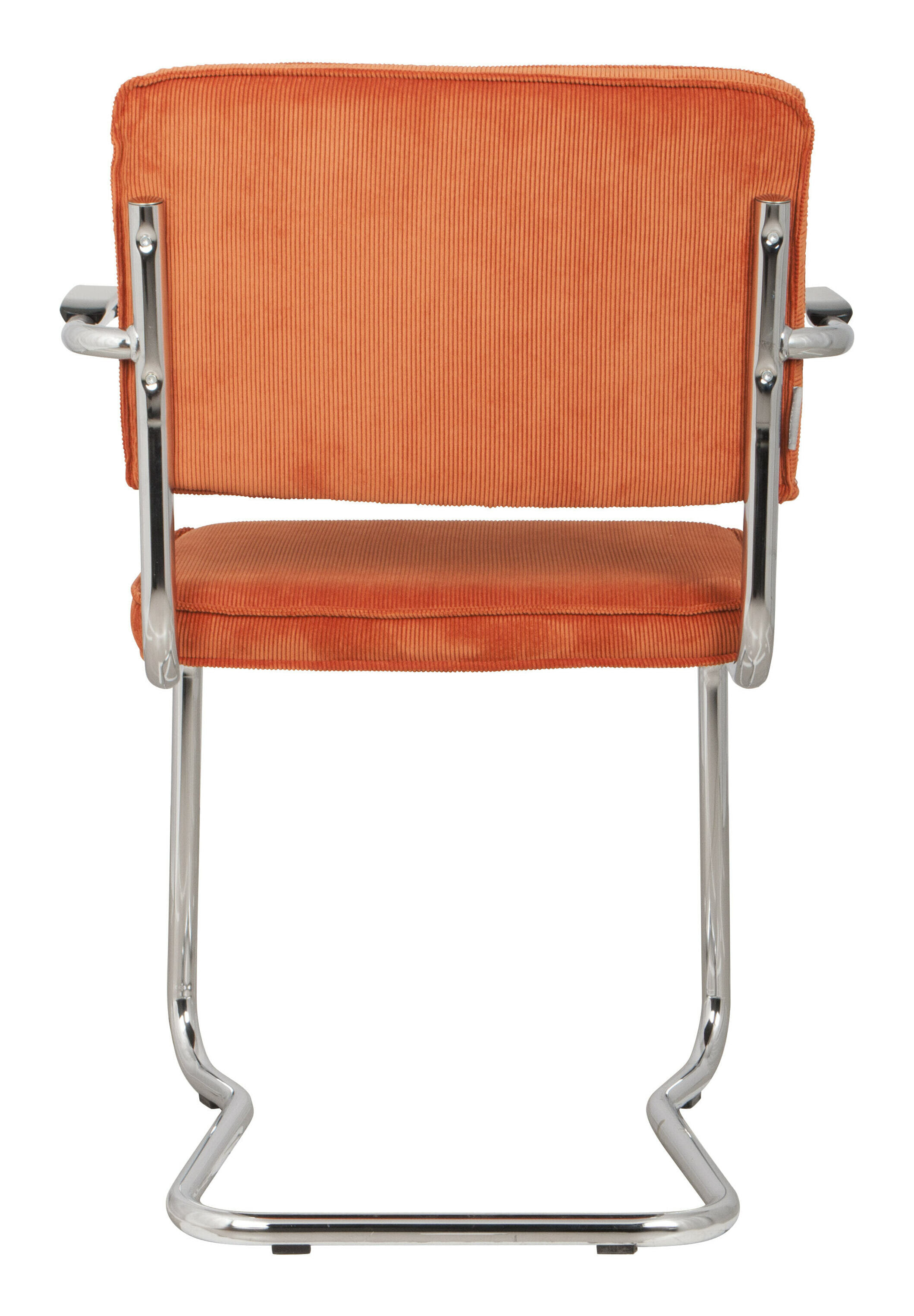 Zuiver Eetkamerstoel 'Ridge' Kink, Ribstof, kleur Oranje